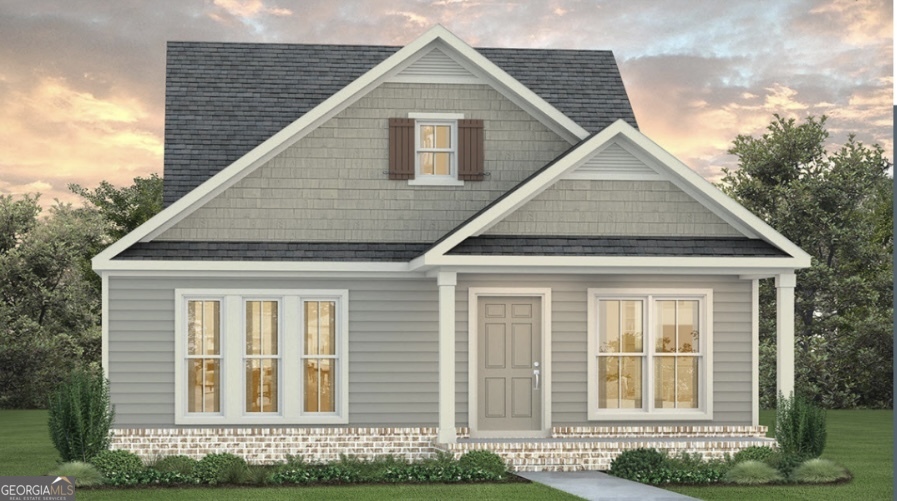 Welcome to The Winfield - a charming 3 bedroom, 2 bathroom home offering 1,404 sq. ft. of thoughtfully designed living space on a .15-acre lot. Priced at $319,999, this brand-new home combines modern comfort with timeless style. Step inside to find an open-concept Great Room with plenty of natural light, seamlessly flowing into the kitchen featuring a large island and designer finishes - perfect for everyday living and entertaining. The spacious master suite boasts a private bath and walk-in closet, while two additional bedrooms provide flexibility for family, guests, or a home office. Enjoy relaxing evenings on your front porch or step out back to your private covered porch, ideal for outdoor dining or morning coffee. Special Buyer Incentive (when using a preferred lender) - $2,500 "Use It Your Way" Apply it toward: Closing costs or rate buy-downs, Price reduction (up to 1.5% of purchase price), Home upgrades (washer/dryer, blinds, fridge, etc.) Located in the desirable Franklin community, this home offers a perfect blend of small-town charm and modern convenience.