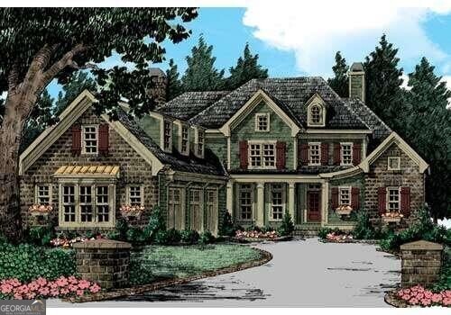 Located in the prestigious gated St. Ives community, this stunning 5 bedroom, 5 bath home is perfectly situated within walking or golf cart distance to George Walton Academy and in the desirable Walnut Grove School District. Every detail has been thoughtfully designed to create a one-of-a-kind living experience. Step inside to an expansive open floor plan showcasing exquisite craftsmanship, custom built-ins, and stunning trim throughout. The gourmet kitchen is a showstopper, featuring quartz countertops, custom cabinetry, farmhouse sink, Caf Series stainless appliances, built-in refrigerator, tile backsplash, and under-cabinet lighting. Gather in the vaulted family room with fireplace, or unwind in the keeping room with soaring ceilings and a second fireplace. The main-level owner's suite offers natural light, tray ceilings, private deck access, a spa-like bath with tile shower and standalone tub, plus a spacious walk-in closet. A secondary bedroom with private bath is also on the main level. Upstairs, you'll find three additional bedrooms, each with private baths, a loft/study, and a private suite perfect for a teen or in-law complete with its own bath and back stairs to the mudroom and garage. A large unfinished basement, already stubbed for a bath, offers endless possibilities for additional living space, entertainment, or fitness. Outdoors, enjoy a covered patio, spacious deck, and expansive yard ideal for creating your dream backyard oasis. With 4-sided brick construction, luxury finishes throughout, and just minutes from charming downtown Monroe, this home truly has it all! Stock photos were used; estimated completion is 9/30/2025
