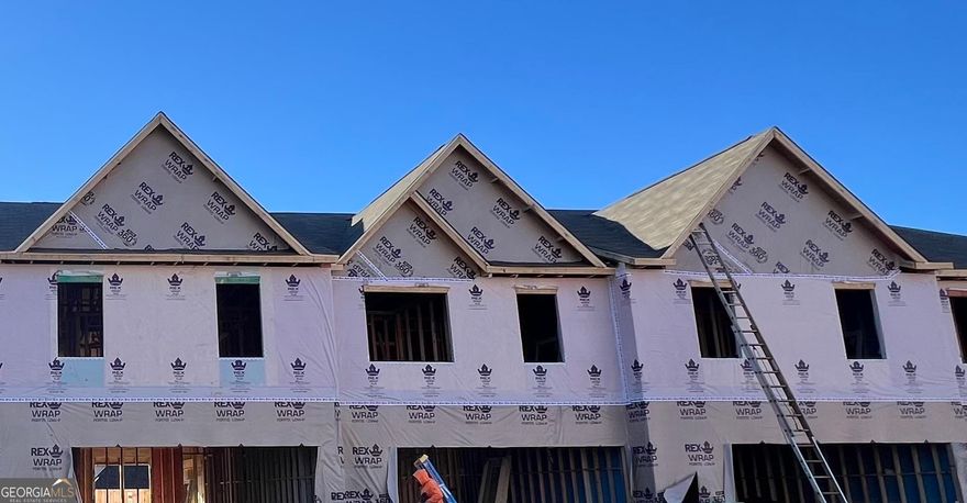 The Nottingham floor plan at Chatham is the townhome that you've been waiting for all along! This is a highly desired END UNIT! Open the door and instantly you're greeted with soaring 9 foot ceilings and spectacular hardwoods throughout the entire main level. The gourmet kitchen boasts timeless white cabinetry, gorgeous granite countertops, oversized island, and a separate dining area! The spacious family room has a warm fireplace and plenty of natural light, great for relaxation and entertaining. Follow the stairway to the upper level where you will find a convenient laundry room and two aptly sized secondary bedrooms. The grand owner's suite is showstopping with its spa-like bath with dual vanity, standing shower and large closet! The private backyard will be a hit when hosting family and friends. Amazing amenities include a playground, community pavilion, dog park, and a multi-purpose field! Don't delay, it's time to come home to this GATED community!