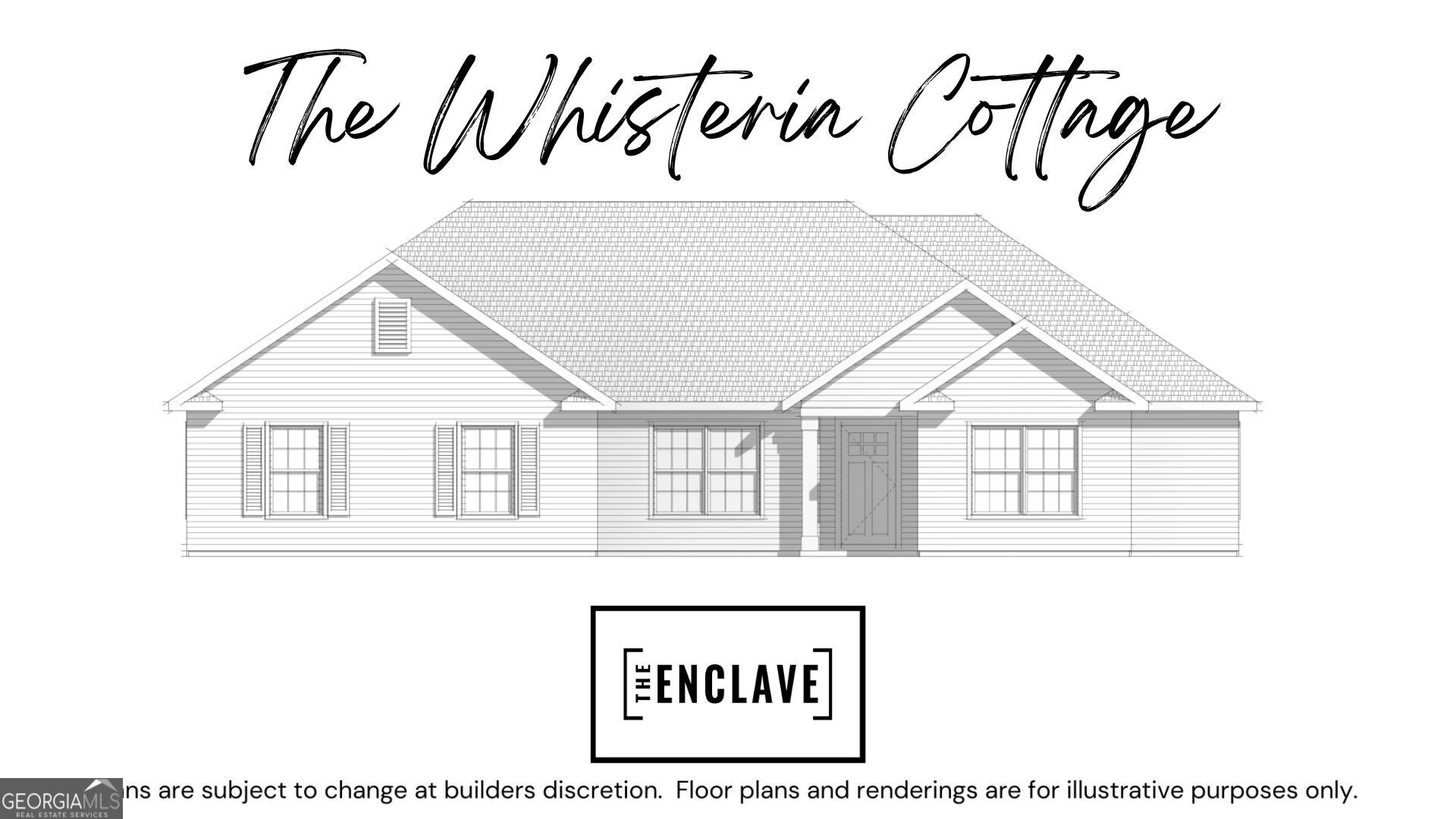 Introducing The Whisteria Cottage, where comfort and style meets convenience! This charming 4-bedroom, 2-bathroom split floor plan is perfect for modern living, offering approximately 1,655 sq. ft. of beautifully designed space. Whether you're relaxing with family or entertaining friends, this home has it all! An elegant foyer entry leading to the great room with high ceilings sets the tone for this amazing floor plan. Lovely kitchen designed for both form and function with plenty of countertop space, shaker style cabinets, granite countertops, large pantry and stainless steel appliances! The graciously sized primary bedroom has a large walk-in closet and beautiful en-suite featuring granite countertops, double vanity, large walk-in shower and soaking tub. The spacious covered back porch is the perfect place to host your next BBQ or relax after a long day! With front yard sod/irrigation, this home will boast impressive curb appeal and you'll enjoy having peace of mind with the standard one-year builder's warranty included! Don't miss out on this fantastic opportunity to be a part of The Enclave community! *Builder reserves the right to change/alter plans at his discretion. Estimated completion early Nov. 2025. 1 time mailbox fee of $450.