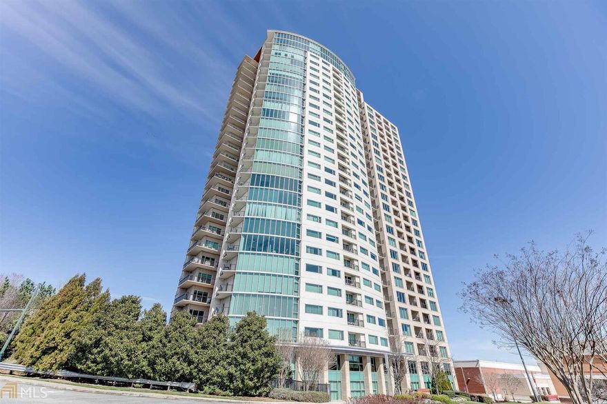Great Opportunity for Luxurious Living in The Manhattan on the 19th floor with spectacular views! Gorgeous as soon as you open the door! This 2-bedroom unit has been meticulously maintained and updated with new lighting, custom blinds, freshly painted throughout, and all appliances to remain (incl refrigerator, Bosch dishwasher, Electrolux Induction Stove, microwave, washer &dryer). Besides having a gorgeous place to begin and end your day, there are outstanding amenities to enjoy outside of your unit within the Manhattan!  They start on the First Floor w/ a huge club room/ lounge, business center, and access to the outdoor pool. Floor 2 features a well-equipped gym, massage rm, golf simulator/ pool table & overnight rental guest suite. Floor 8: Dog walk for our 4-legged friends, tennis courts and grill. Floor 27: The Skye --If you like to have outdoor space to enjoy the view with friends; this is the place! No need for a car when going outside of the Manhattan to enjoy restaurants, shopping and grocery needs...they are all just steps away! Two assigned parking spaces.