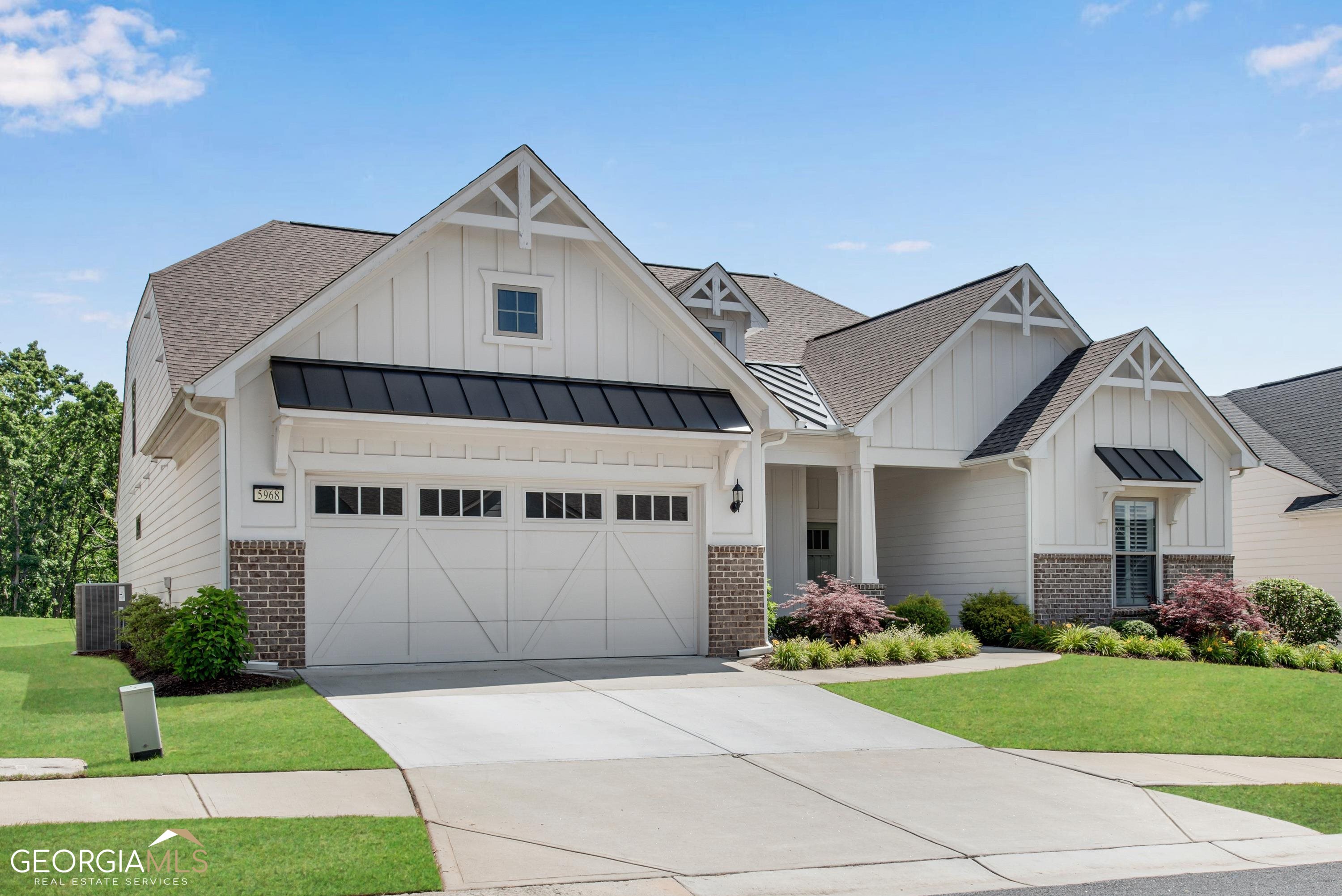 Resort Living at Del Webb Chateau Elan. Dunwoody Way floorplan includes rare 2nd floor guest suite and $95,000 in upgrades. Private, peaceful backyard with one of best vistas in neighborhood. Farmhouse ranch with open floorplan. Chef's kitchen features quartz countertops, upgraded stainless steel appliances, stainless steel farm sink, large pantry with lazy Susan. Kitchen looks into large greatroom and out to covered porch and patio. Owners suite with trey ceiling and extra large custom closet. Luxury vinyl plank and plantation shutters throughout. All bathrooms with upgraded countertops and framed mirrors. Dedicated study with handmade barn door and custom Wainscoting. Second floor/guest suite features large second living area, recessed lighting, fanamation fan and large storage over garage. Garage with epoxy floor and golf cart space. Moroccan title on front porch/covered rear porch. Extensive neighborhood amenities include: 19,000 sq ft clubhouse, indoor/outdoor pool, pickleball, tennis, fitness rooms and much more.