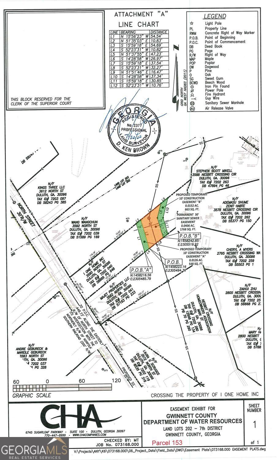 Introducing a buildable 16,553 sqft lot located at 3590 North Street, Duluth, GA 30096 - now available for $180,000. This parcel presents an opportunity for custom home development in a well-situated and accessible area. Please note, permits and a survey are not available for this property; however, floor plans for 2,200sqf 4 Bedrooms/ 2.5Bathroom can be provided upon request to support the planning process. The property includes both temporary and permanent easements due to ongoing public sewer construction. Until access to the public sewer is available, a septic tank installation is required. This lot is ideal for builders or investors looking to secure land in a high-demand market. Convenient access to local retail, schools, and major roads enhances its value. Floor plans are available upon request.