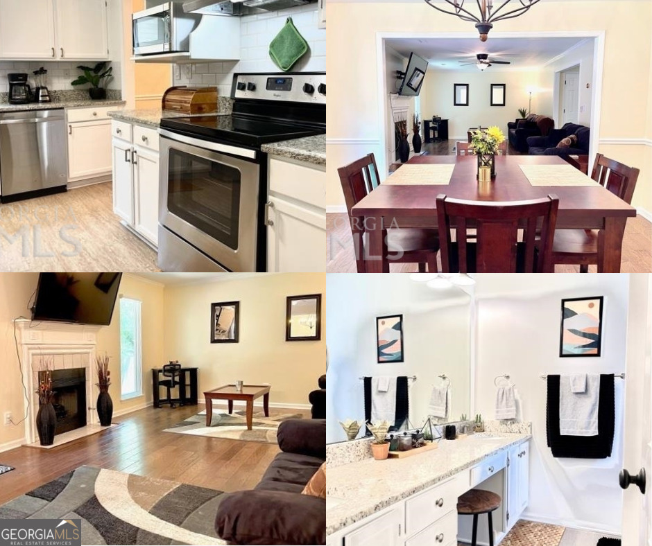FULLY FURNISHED RENTAL IN THE HEART OF PEACHTREE CITY - UTILITIES INCLUDED! Discover the ease of turnkey living in this beautifully renovated, fully furnished 3-bedroom home. Just bring your clothes--everything else is ready for you! Rent includes all utilities-electric, gas, water, and trash pickup. USB-equipped electrical outlets add modern convenience, and a gas grill is ready for weekend cookouts. Relax on the back deck and watch the golf carts pass by, or hop on one yourself and explore over 100 miles of scenic cart paths. Shops and restaurants are mere minutes away and enjoy being just a 12 minute drive from Trilith Studios. One-year lease rate is $3,800/month and rates may vary for shorter or longer terms. Sorry, no pets. Minimum 700 credit score required. This is an ideal option for anyone seeking a worry-free rental in one of Georgia's most charming communities. **If you prefer to rent this house unfurnished, please call the listing agent for details and pricing.**
