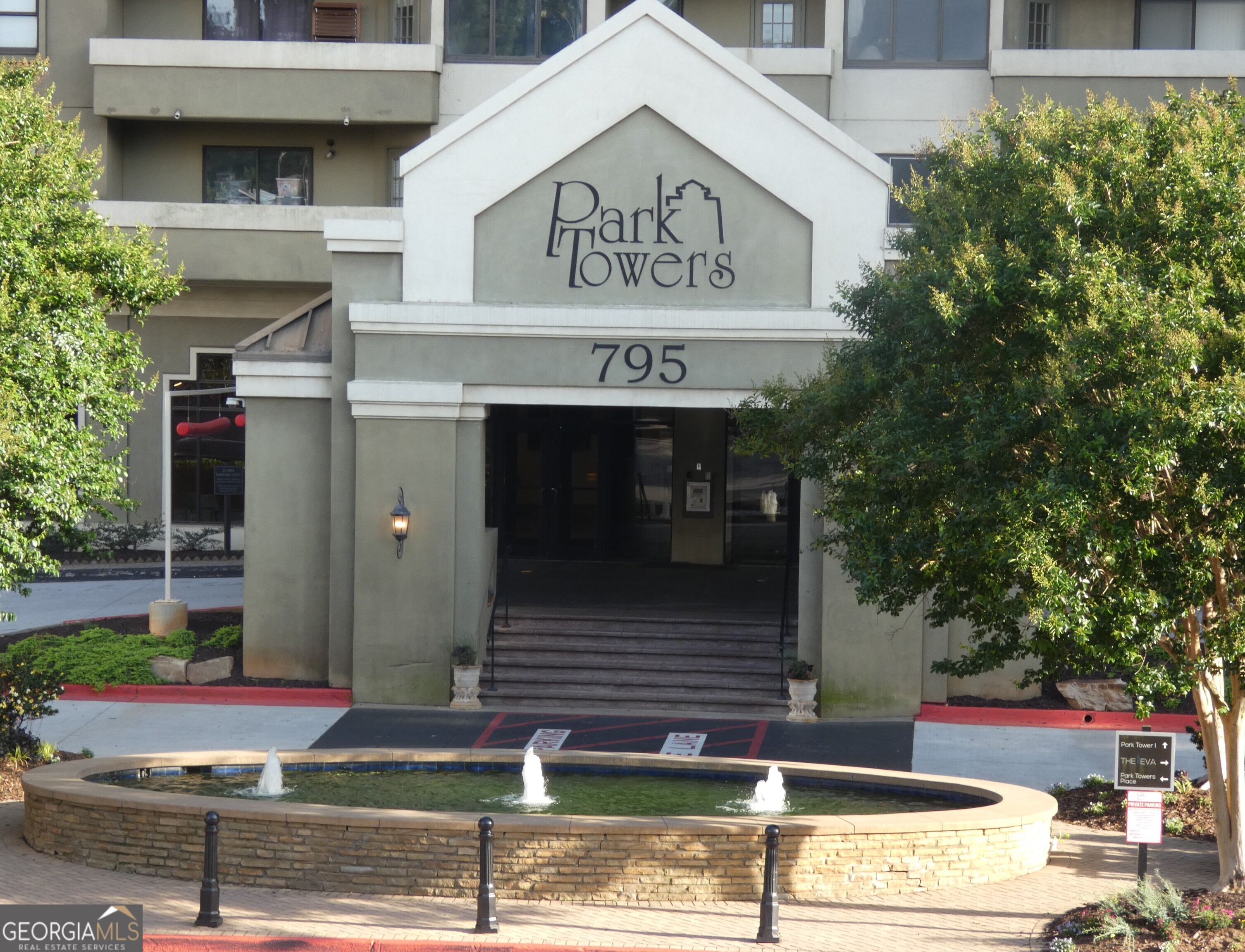 LOCATION! LOCATION! LOCATION! Beautiful one bedroom one bath condo in Park Towers. Situated in a corner unit that offers two windows in Master enhancing natural light, private patio with beautiful views of the area. Enter into the newly renovated kitchen with brand new cabinetry and granite countertops. The building offers exceptional amenities including 24 hour concierge, pool, grill area, lounge area, drycleaners, convenience store and well equipped fitness center. Unit includes assigned covered parking spot. Location is close to interstates I285 and GA 400, shopping & dining - Perimeter Mall, hospitals and Marta. Soccer, Basketball, Tennis and Pickle ball courts are in walking distance in Hammond Park adjacent to the building. This unit reflects quality living at its best. Time to move-in today!