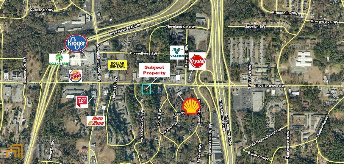 POTENTIAL COMMERCIAL! HOTT AREA IN GROWING SOUTH ATLANTA! 1.01 acres INSIDE the perimeter. Only 0.2 miles from the I-75 exit and 0.4 miles from I-85 exit. Your chance to own/build in highly sought after Hammond Park. Close to THREE major highway!