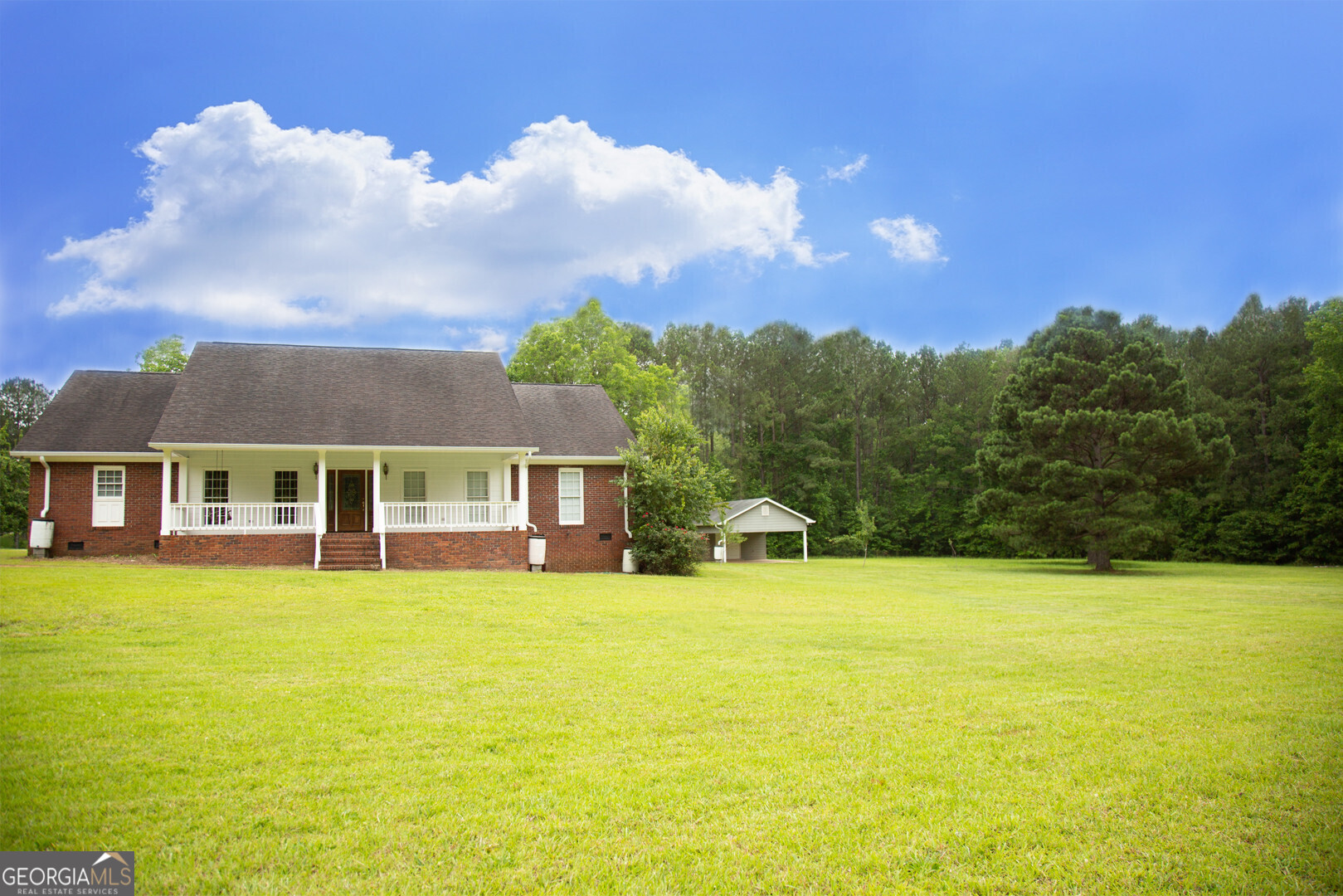Welcome to 44 Big Sky Dr, a charming single-family home located in Hamilton, GA. This beautiful property was built in 2001 and offers a spacious living area of 2,945 square feet. Situated on a large lot spanning 3.41 acres, this home provides plenty of space for outdoor activities and relaxation. The interior of the home features four bedrooms and four bathrooms, providing ample space for a growing family or guests. The open floor plan and high ceilings create a bright and welcoming atmosphere throughout the home. The kitchen is equipped with modern appliances and plenty of cabinet space, making meal preparation a breeze. Outside includes wired storage/workshop to boot. Award winning Harris County School district. The master bedroom boasts a large walk-in closet and an en-suite bathroom with a luxurious soaking tub and separate shower. Three additional bedrooms offer plenty of space for a home office, gym, or playroom. Each bathroom is beautifully appointed with modern fixtures and finishes. Outside, the expansive lot offers endless possibilities for outdoor entertainment and enjoyment. The property is surrounded by lush greenery, and mature fruit trees providing a peaceful and private setting. Enjoy evenings on the back patio, hosting barbecues, or simply relaxing in the fresh air. Located in Hamilton, GA, this home offers a quiet and serene atmosphere while still being conveniently located near shopping, dining, and entertainment options. With easy access to major highways, commuting to nearby cities is a breeze. Don't miss your opportunity to own this stunning property at 44 Big Sky Dr. Whether you're looking for a peaceful retreat or a spacious family home, this property has it all. Schedule a showing today and experience all that this home has to offer.