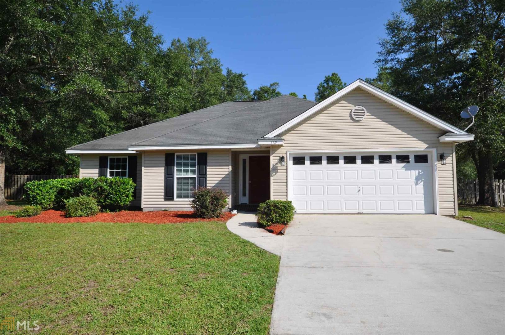 The location of this 3-bedroom 2-bath is going to be hard to beat. South Effingham School District. Home has large master & upgraded kitchen, double vanities in the master bath with large fenced in lot. Close to I-16 & I-95 & Pooler.