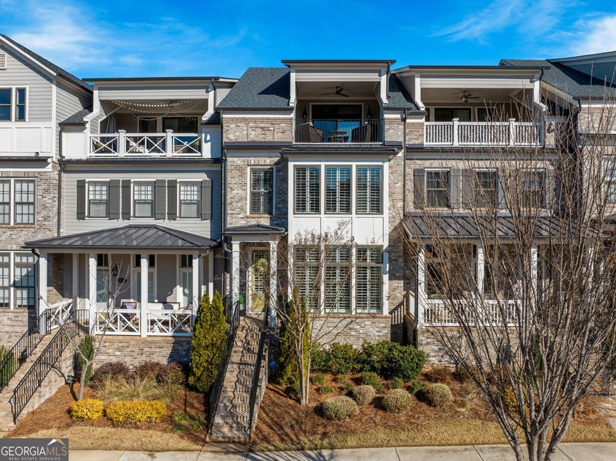 Welcome to the exquisite 364 Concord Street, where modern luxury meets prime location. Nestled within a vibrant community, this stunning townhouse is positioned next to Avalon, putting you at the center of Alpharetta's best offerings. The Alpha Loop connects the community directly to parks, trails, and downtown Alpharetta, making it easy to stay active and enjoy the city. With approximately 3,125 sqft of beautifully designed living space, this home features an open floor plan with hardwood floors, 10-foot ceilings on the main level, and 9-foot ceilings on the upper and lower levels. Enjoy a gourmet kitchen with stainless appliances, an expansive island, ample storage and sleek solid quartz countertops perfect for both cooking and entertaining. The spacious owner's suite boasts a spa-inspired en suite with a separate vanities and luxurious finishes. Access every level of the home effortlessly, including the covered sky terrace that's ideal for hosting or relaxing. Additional en suite bedrooms provide comfort and privacy for family or guests. The rear-entry garage offers convenience and additional storage. Don't miss the opportunity to live in one of Alpharetta's most sought-after neighborhoods. Schedule your showing today and discover everything 364 Concord Street has to offer!