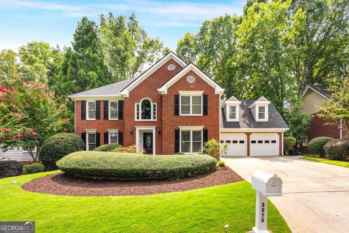 Welcome to 3010 Eglantine Court! Situated in the sought-after swim/tennis community of Princeton Corners, this wonderful three sided brick home with finished basement feeds into Eastside, Dodgen and Walton schools! Beautiful landscaped, with fresh paint inside and out, this home is yours for the taking! You're welcomed into a two story foyer with adjacent formal living and dining rooms. The rear of the main level features a large living room with a stunning brick fireplace, open concept kitchen and a breakfast room with vaulted ceilings and skylights, providing an abundance of natural light! An oversized deck off this area is perfect for outdoor entertaining! A second staircase leads to a huge light filled bedroom with solid surface floors and two additional guest bedrooms and full bathroom down the hallway. The large primary bedroom has beautiful vaulted trey ceilings and so much natural light. A double vanity, free standing shower, jetted tub and a large walk-in closet complete the primary suite. The finished basement is superb with a built in bar/entertaining room, a living room with bonus room, a full bedroom and bathroom, and a huge walk out patio to extend the fun outdoors! Princeton Corners is a swim/tennis community in a location that is second to none, just yards from Roswell Rd and all of the conveniences of East Cobb living. I-75 is only a 5 minute drive away too! Bring your buyers to this beautiful East Cobb home in the best school district around!