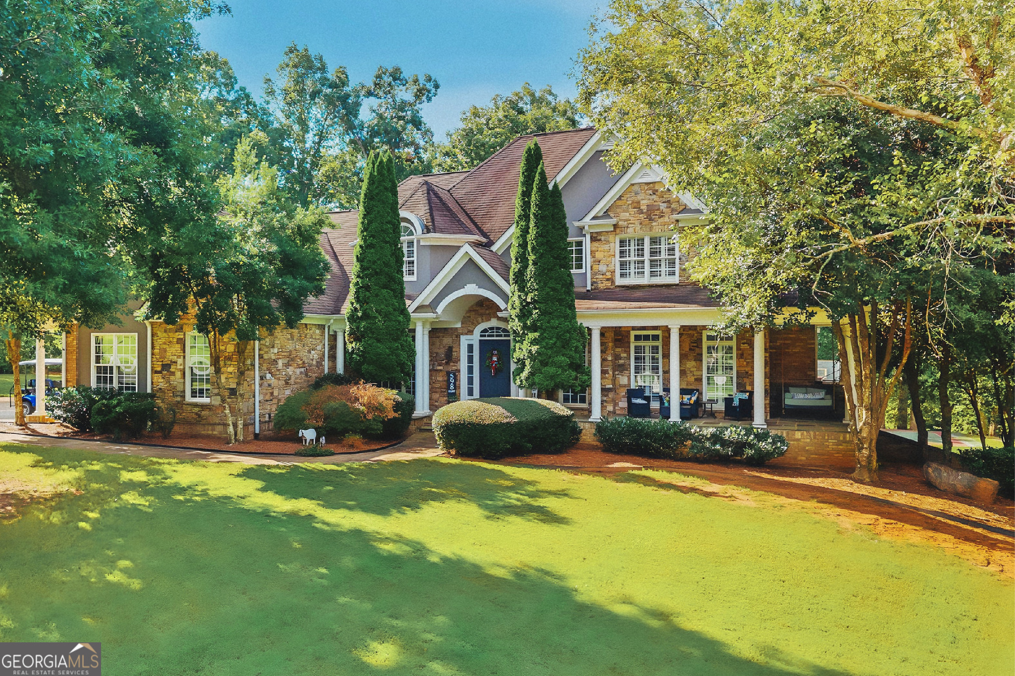 THIS PROPERTY QUALIFIES FOR 5.5% INTEREST RATE! Listed Below Appraisal - Resort-Style Estate in Gated McDonough Community Step into luxury living at its finest. This fully updated private estate in McDonough sits in one of the area's most exclusive gated communities-only 14 homes spread across nearly 170 acres. With almost 3 acres of your own resort paradise, you'll have space to live, entertain, and showcase your lifestyle. Highlights include: * Resort-Ready Backyard: Saltwater pool, putting green, and your own basketball court with night lights-perfect for hosting friends, training, or late-night games. * Showpiece Interiors: Vaulted dining room with exposed wood beams and a wood-burning fireplace. Chef's kitchen with double ovens, 5-burner cooktop, and oversized island built for entertaining. * Luxury Living Room: Vaulted ceilings, gas fireplace, and open flow designed for gatherings. * Private Owner's Suite: Main-level retreat with private balcony, massive walk-in closet, and sleek electric fireplace. Community amenities take it even further: a fishing lake, golf cart paths, trails, fenced horse pastures, tennis courts, soccer field, and pavilion for 100 guests. All of this is just a short drive to Atlanta and the airport-giving you city access while living in your own exclusive retreat. Listed below July 2025 appraisal, offering instant equity for the buyer.
