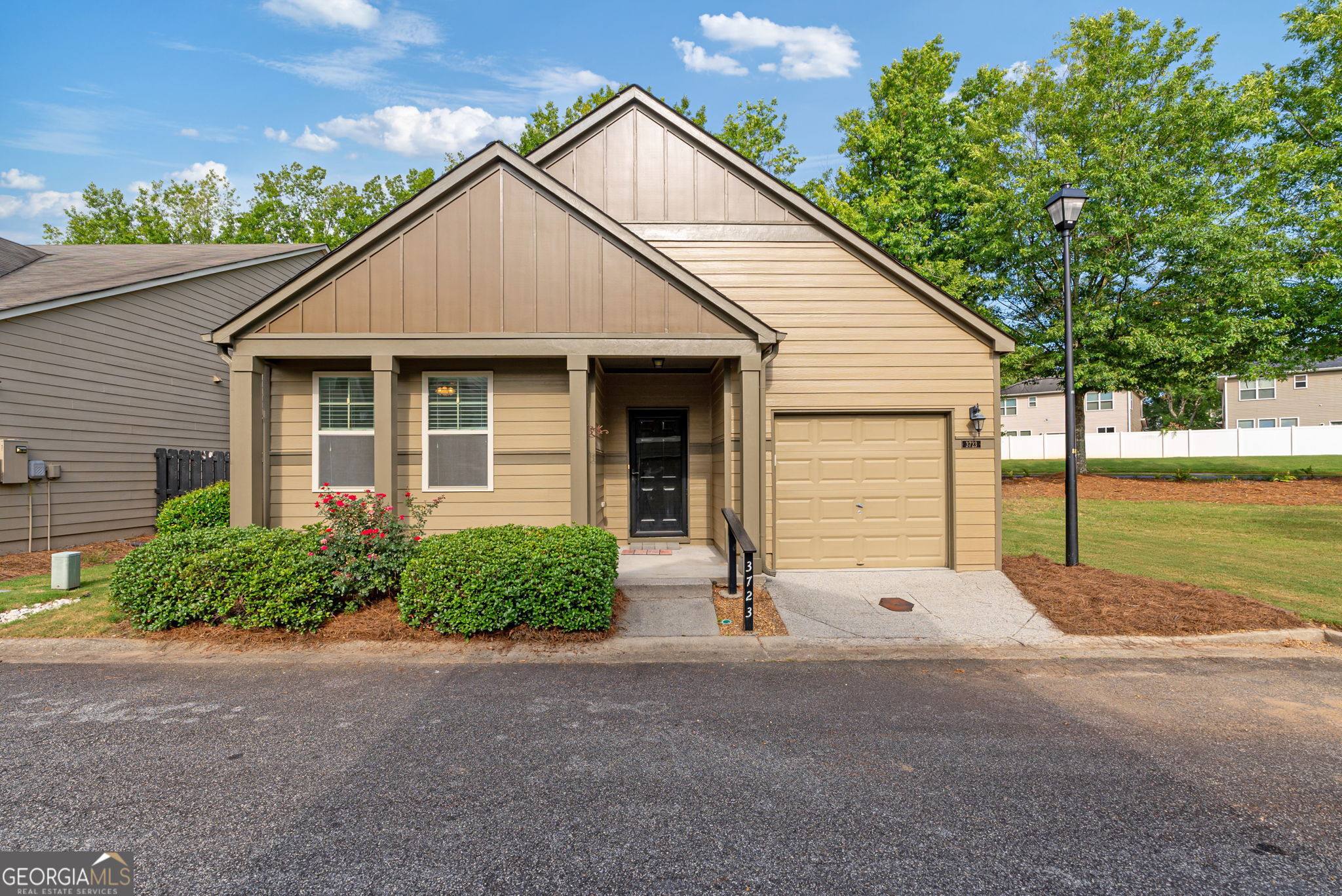 Welcome to the perfect place to call home in the highly desirable Bridgetowne neighborhood! This thoughtfully designed floorplan offers both space and style. From the moment you step inside, you'll notice the gorgeous new flooring that leads you into the bright and airy living area. The heart of the home is the fabulous chef's kitchen, featuring granite countertops, stainless steel appliances, plenty of storage, and all seamlessly connected to the open dining area that is ideal for both entertaining and everyday living. A rare find, this home offers TWO spacious primary suites, each with generous walk-in closets, providing comfort, flexibility, and privacy. Step outside to your private, fenced-in courtyard patio which is an ideal spot for morning coffee, playtime with pets, or simply unwinding in the fresh air. Tucked away at the end of the street and overlooking community green space, this home offers a unique blend of privacy and convenience. Enjoy the incredible amenities that Bridgetowne has to offer including a clubhouse with fitness center, swimming pool, tennis and pickleball courts, basketball court, playground and fun neighborhood events. All of this in such a prime location just minutes from shopping and dining, zoned for excellent Forsyth County schools and easy access to 400, and so much more. You have definitely found the perfect place to call home! PHOTOS COMING SOON!