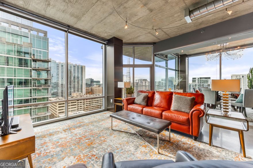 Introducing Residence #1708 At The Iconic Metropolis-Midtown's Flagship Modern Glass Highrise**This Corner "G8" The Only On On The Market & Is Undoubtedly The Most Popular Plan**This Residence Has Been Transformed Into A One-Of-A-Kind Standout Home Offering A Commercial Glass Wall Opening The View To A True 180 Degrees And Is A Flexible Space For Dining, Office Or 2nd Bedroom**Residence #1708 is Complete With Rare Grandfathered Polished Concrete Floors, Custom Painting, & Designer Lighting. RarebTemperature Controlled Storage Unit(10K Value) Can Be Purchased With Unit**The Natural Light Filled Open Layout With Soaring 10ft Ceilings Begins With A Dramatic Gallery Style Entry Foyer That Leads To The Large Open Kitchen/Living Flex Space **With Over 100 Square Feet, The Covered Balcony Is One Of The Largest In Midtown, Extending Your Home To Provide For A True Year Round Outdoor Living Room**The Location Of Residence #1708 On The SW Corner Of The North Tower Combined W/Four Full Walls Of Floor To Ceiling Windows Allows For Trifecta Views Of City, The Resort Style Amenities & Iconic Piedmont Park-Making Every Day Feel Like A Vacation**5-Star Amenities Voted Best In Midtown Includes 24-Hour Concierge, State Of The Art Bluetooth Resident Access, Dual Entrances With Motor Lobby, Dog Walk & Newly Reimagined 2 Levels Of Lifestyle Including Fitness, Heated Saltwater Pool W/Cabana Areas, Clubroom W/Catering Kitchen & Coffee Bar, Multiple Outdoor Kitchens, Fireside Seating, & Observation Deck**Metropolis Is Located At Peachtree & 8th In Midtown-Atlanta's Most Vibrant & Popular Live, Work, & Play Neighborhood W/Walk Score Of 93 & Offering Shops, Dining, High Museum, Fox Theatre, Beltline, Piedmont Park, Marta & Colony Square Entertainment Venue All Steps From Your Home**Conventional, Fha, & Va Financing**Furniture Is Negotiable