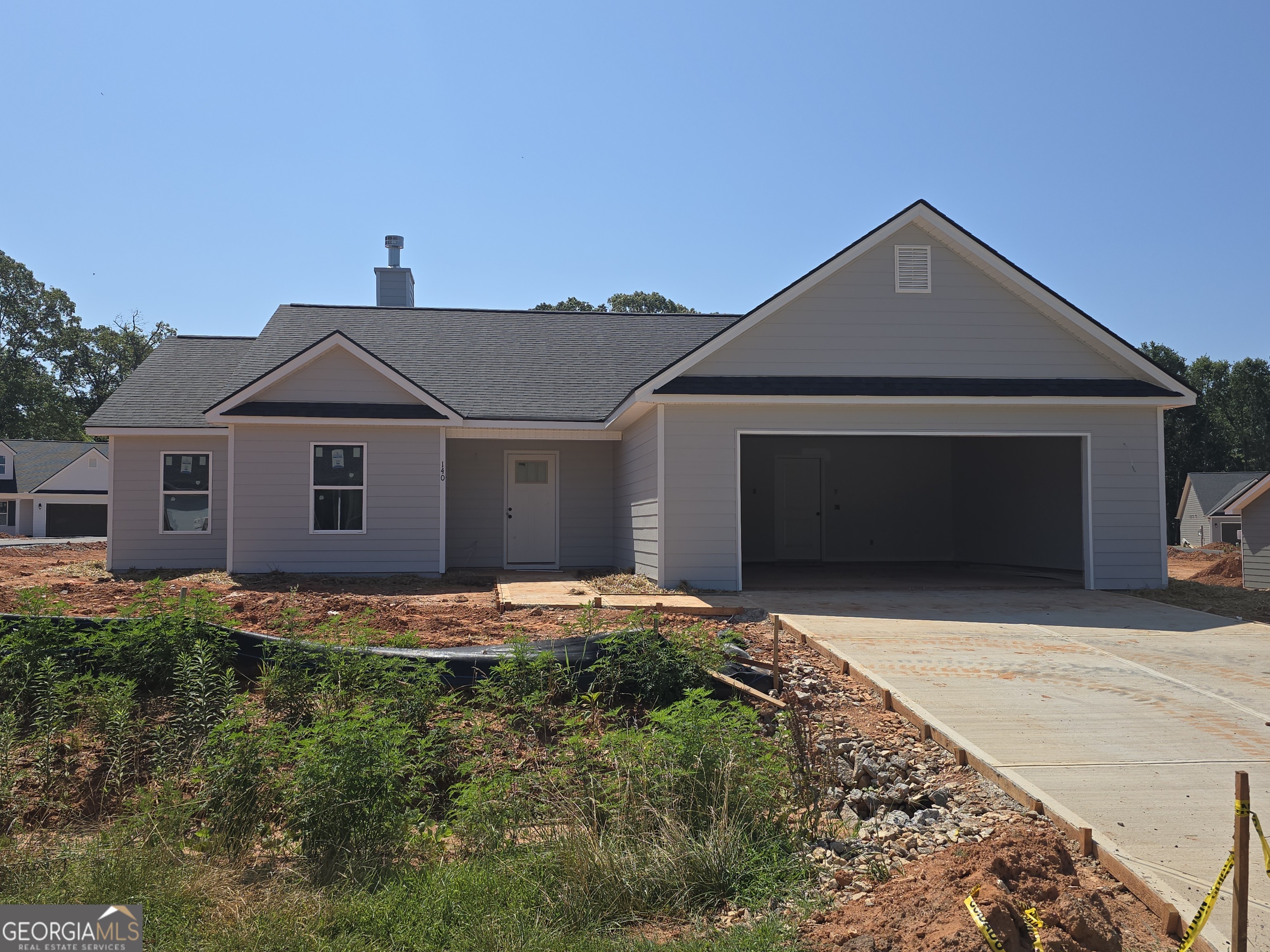 Craftsman style ranch, 4 bedroom, 2 baths, granite countertops, white custom cabinets, open greatroom with wood burning fireplace, stove, microwave and dishwasher included, dining area, master suite has double vanity, large soaking tub and separate shower, laminate and carpet flooring, patio, 2 car garage. Fowler Plan Home is under construction