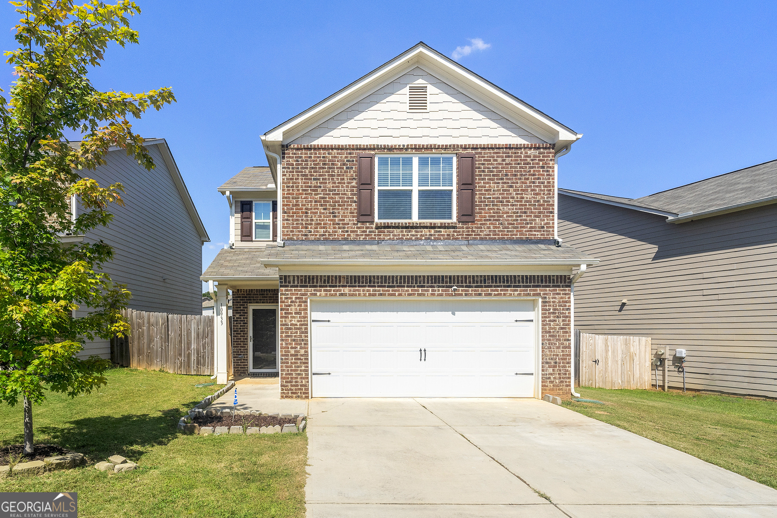 Welcome to this nicely maintained and cared for 3 bedroom, 2.5 bath home that is MOVE IN READY! Step inside to find luxury vinyl plank flooring throughout the main living areas and a bright inviting open floor plan that is perfect for entertaining and relaxing. The kitchen boasts granite countertops with an oversized island and ample cabinetry making it a chef's delight. Upstairs you will find 3 bedrooms which includes a generous size primary suite with a nice walk-in closet and private bath and laundry. Enjoy outdoor living in your huge, fenced-in leveled backyard-perfect for gatherings, pets, or simply enjoying your own private retreat. Additional features include a 2 car garage and a location convenient to schools, shopping and dining. Don't miss the chance to make this well maintained home yours.