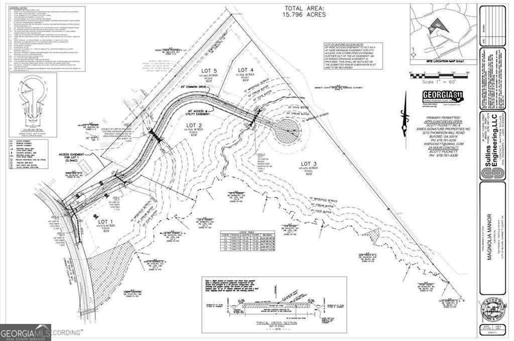 Exclusive estate lot in Buford City Schools! This is a rare opportunity to build your dream custom home on a private 2.242-acre lot in one of Georgia's most sought-after school districts. Tucked within a 15.796-acre enclave on scenic Shadburn Ferry Road, this lot offers exceptional privacy and space. Surrounded by impressive estate homes starting at 7,000+ square feet, you'll be just minutes from Lake Lanier, downtown Buford, and I-985. The shared driveway is currently under construction, utilities are available, and a private septic system is required. No HOA. SPI Homes with Scott Puckett is the exclusive builder for this property. Don't miss your chance to enjoy true estate living in a premier location!