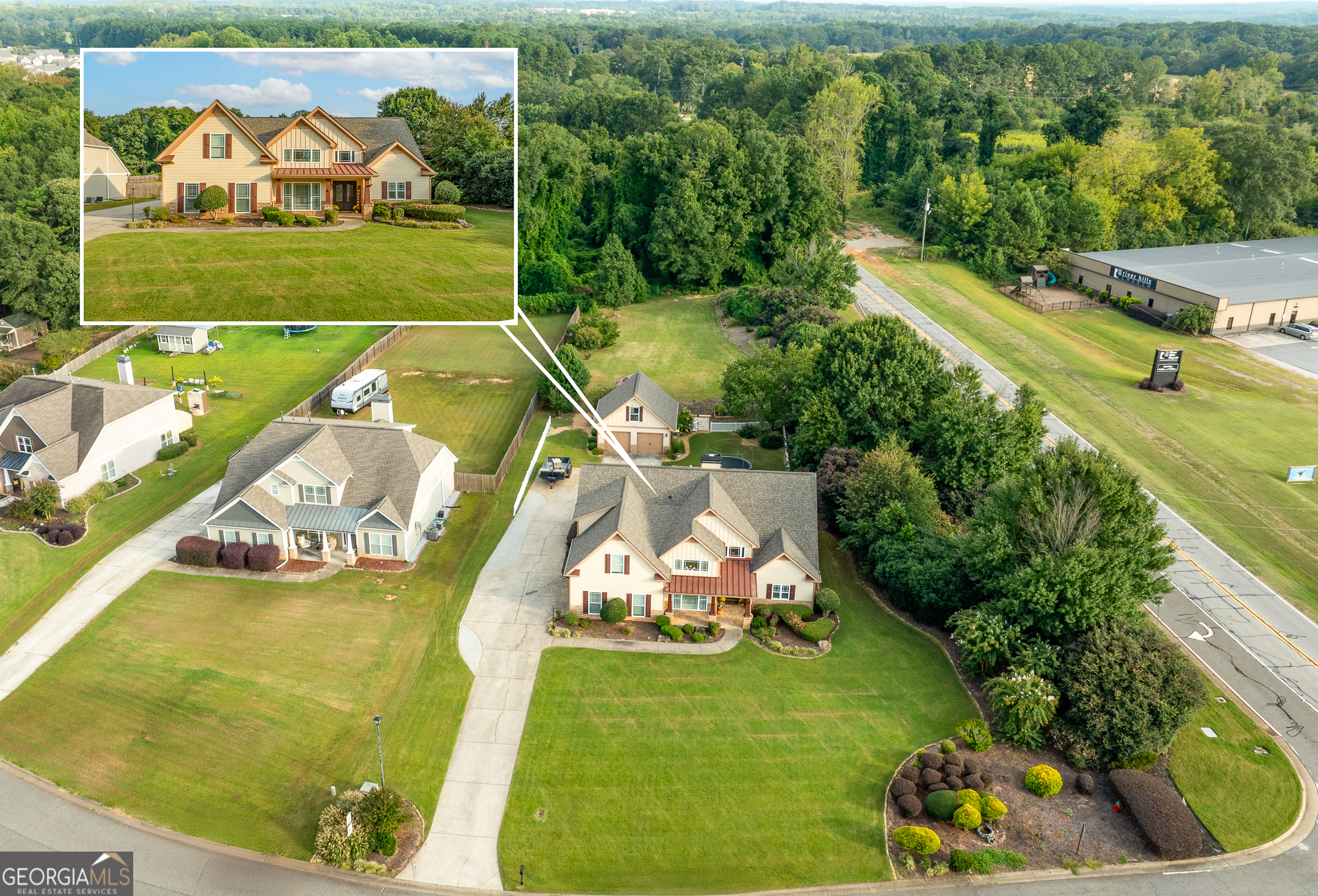Amazing Opportunity in Sutton Oaks- 4 bedroom, 2 bath home plus a bonus room on a 1 Acre Lot! This well maintained home features a new roof, granite countertops, tile backsplash, custom front door and more! The layout is perfect for entertaining: formal dining room, breakfast room, family living room with fireplace, plus a private office. Retreat to the master suite on main floor with beautiful bath boasting granite and tile finishes. Outside you'll love the covered patio, a detached 2 car garage with power and water for a potential conversion into a guest suite, office or studio! Stunning Landscape with a greenhouse and garden bed, all of this on nearly 1 acre leveled yard and great curb appeal. Conveniently located close to Hwy 316 in a small subdivision - peace and privacy without sacrificing access. Schedule Appointment on Showing Time to view this amazing home!