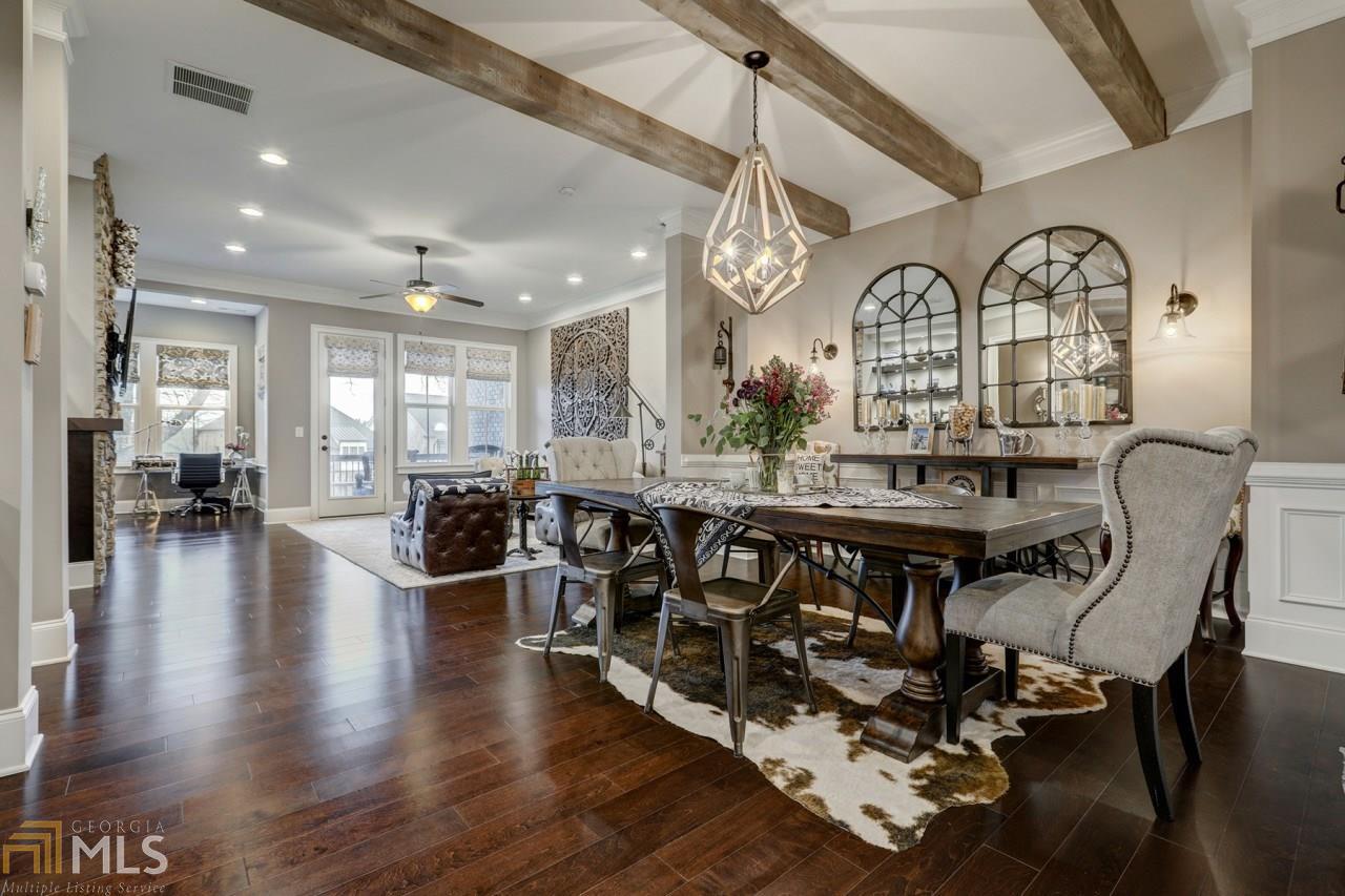 Stunning doesn't even begin to describe this incredible townhome in Brookhaven. Incredible attention to detail throughout this professionally designed home. Impeccably maintained and loaded with upgrades, this home oozes charm galore! From the wood beamed ceilings, abundant built in cabinets and handsome lighting fixtures, you are going to be wowed! It shows even better than a model. Most coveted location within the community that overlooks large grassy common area, perfect for a pet owner! This is one of the largest plans in the community and the most popular! Walk to shops, restaurants and to Blackburn and Keswick parks! Located in top rated Montgomery Elementary school district! This one will not last long.