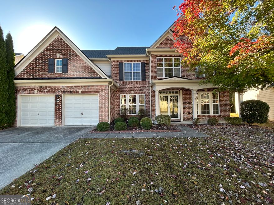 Welcome to this beautiful two-story home featuring a grand foyer, recessed lighting, formal dining & living rooms, plus a bonus/flex space perfect for an office or playroom.    The open kitchen overlooks the family room and includes granite countertops, double-stone backsplash, stainless steel appliances, brand-new dishwasher, and a large island with office nook. Cozy up by the marble fireplace or entertain in the large backyard - perfect for gatherings!    Upstairs, the primary suite offers a tray ceiling, double vanity, and two walk-in closets. You'll love the hardwood floors throughout the main level and the laundry room with mud sink.     Seller offering closing cost assistance + a $5,500 paint allowance to make it your own!