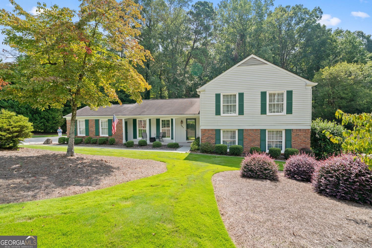 Beautiful 4BR/2.5BA traditional home in a prime East Cobb location near the Chattahoochee National Recreation Area and Paper Mill Road. Community has it's own private park. The inviting floor plan offers spacious living and dining rooms with crown molding, a wonderful eat-in kitchen, and a fantastic family room with a brick fireplace that opens to the large backyard. Pella replacement windows. The oversized primary suite features three closets and a private bath, with two additional bedrooms and a full bath on the same level. A fourth bedroom is located off the family room with an adjacent powder bath (stubbed for shower). The home also includes a large laundry and workshop area with direct access to the backyard. Set on a large, usable lot, there's plenty of space for play, gardening, and enjoying nature-with deer often visiting. Zoned for award-winning Sope Creek Elementary and just minutes to I-75, I-285, Merchant's Walk, and The Battery/Truist Park. Optional swim/tennis membership is available in nearby Somerset.