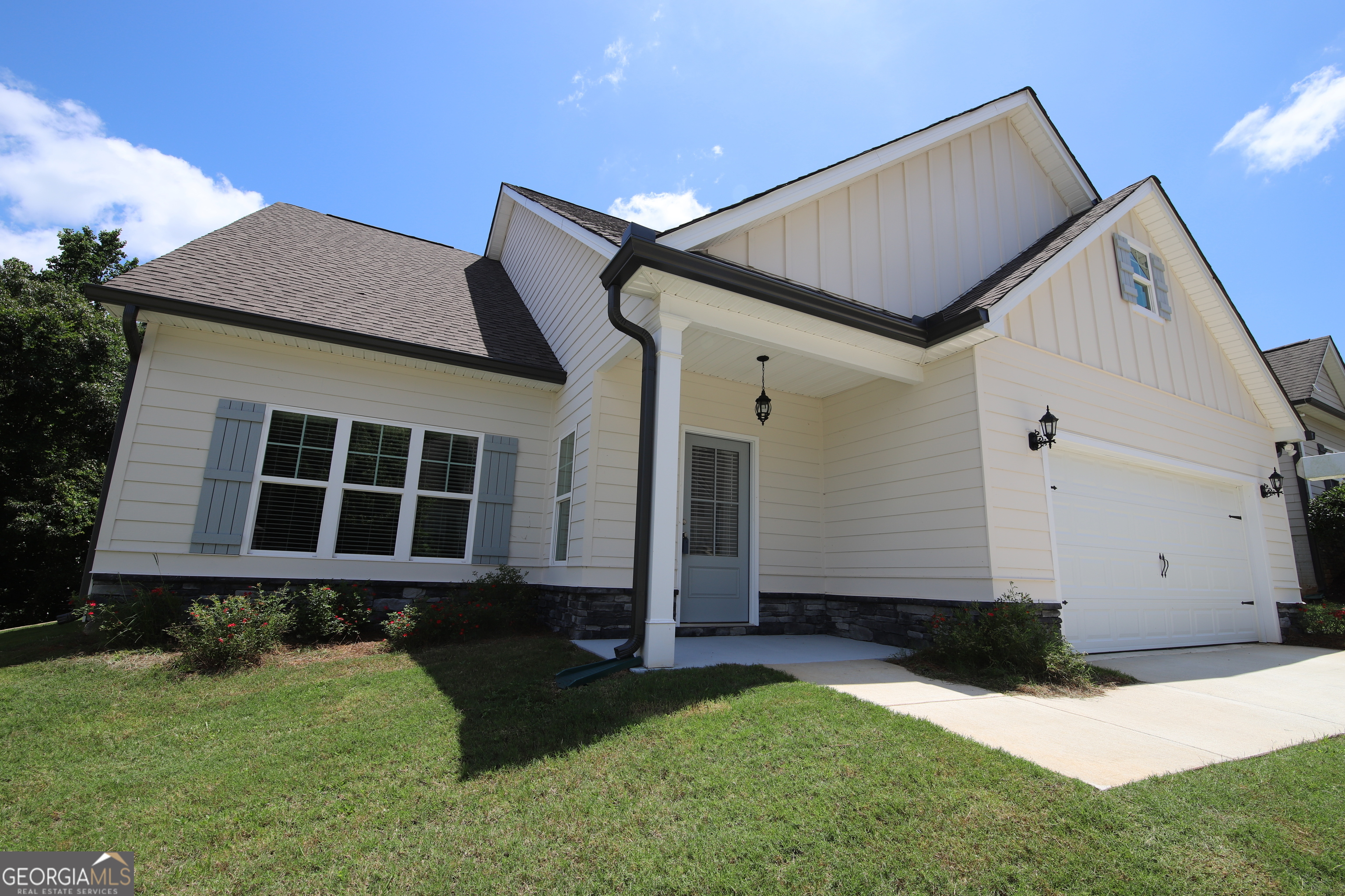 The "Karsten" is a 5 bedroom, 3.5 bathroom home featuring hardwood flooring throughout main living areas and kitchen with granite countertops, and stainless steel appliances. The expansive master suite located on the main has double vanities, garden tub, separate shower and large walk-in closet. Upstairs has 4 bedrooms, including a very large bedroom with private bathroom that could be considered a second master suite. There is also a second bathroom on this level also. Rear terrace off the eating area. Community recreation area includes a soccer field, playground and 1/2 basketball court. Listed property taxes are estimated based on the property's completed value.