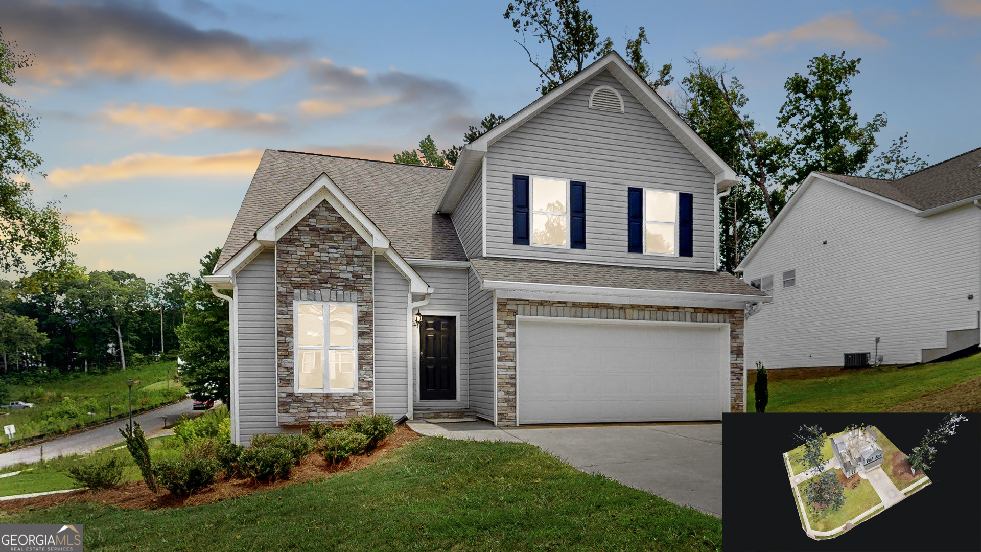This home has never been occupied, as it awaits the perfect owners to call it home. The residence offers three bedrooms and three and a half bathrooms. The main level features a welcoming foyer, a thoughtfully designed kitchen with a breakfast bar, a separate formal dining room, and a family room centered around a fireplace. All bedrooms are located on the upper level, along with a conveniently situated laundry room. The terrace level includes a private second driveway with access to a third garage and offers a variety of finished flex spaces, well-suited for conversion into an in-law suite. Additional unfinished areas provide ample opportunity for further customization to meet a variety of needs. Be sure to check out the 3D Matterport tour attached to tour this home from the comfort of yours.