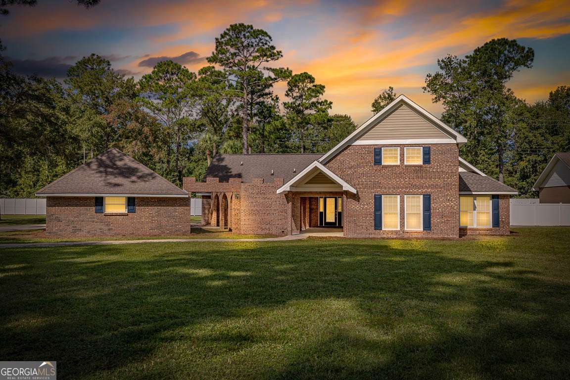 Looking for space, flexibility, and freedom? Look no further! Nestled on 2 unrestricted acres with NO HOA and NO covenants or restrictions, this spacious 3,051 sq ft home offers both comfort and flexibility. Step inside to find tile floors throughout, a welcoming living room with vaulted ceilings, a cozy fireplace, and a striking spiral staircase. The kitchen features granite countertops, custom cabinetry, and stainless-steel appliances, conveniently located next to the dining area. A separate flex space can be used as a formal dining room or second living area, and the home also includes a laundry room with cabinet storage, a mudroom with a half bath, and two guest bedrooms that share a full bath. The primary suite is a private retreat, offering an ensuite bath with a large, tiled shower featuring dual showerheads. Upstairs, you'll find an office and a large bonus room, perfect for hobbies or additional living space. Outside, the fully fenced backyard includes a patio, ideal for outdoor entertaining. A detached 2-car garage provides extra storage, while the massive 61' x 44' workshop with double roll-up doors offers plenty of space for a business, projects, or all your recreational toys. Additionally, a 55' x 44' 4-bay boat/RV storage structure ensures there's room for everything. This property offers the freedom, space, and amenities rarely found together-truly a must-see!