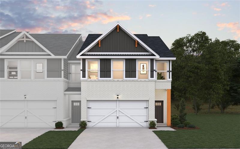 Welcome to the Monterey, a beautifully designed townhome offering both comfort and style. Enjoy the convenience of a two-car garage and an inviting open-concept layout where the living room seamlessly connects to the kitchen, creating the perfect space for entertaining or relaxing. A half bath and covered patio complete the first floor for added functionality. Upstairs, the laundry room is thoughtfully located near all bedrooms for ease. Three secondary bedrooms share a full bathroom on one side, while the spacious primary suite is set apart, featuring a luxurious retreat-style bathroom with a stand-alone tub, LED mirrors, and a large walk-in closet for your ultimate comfort.