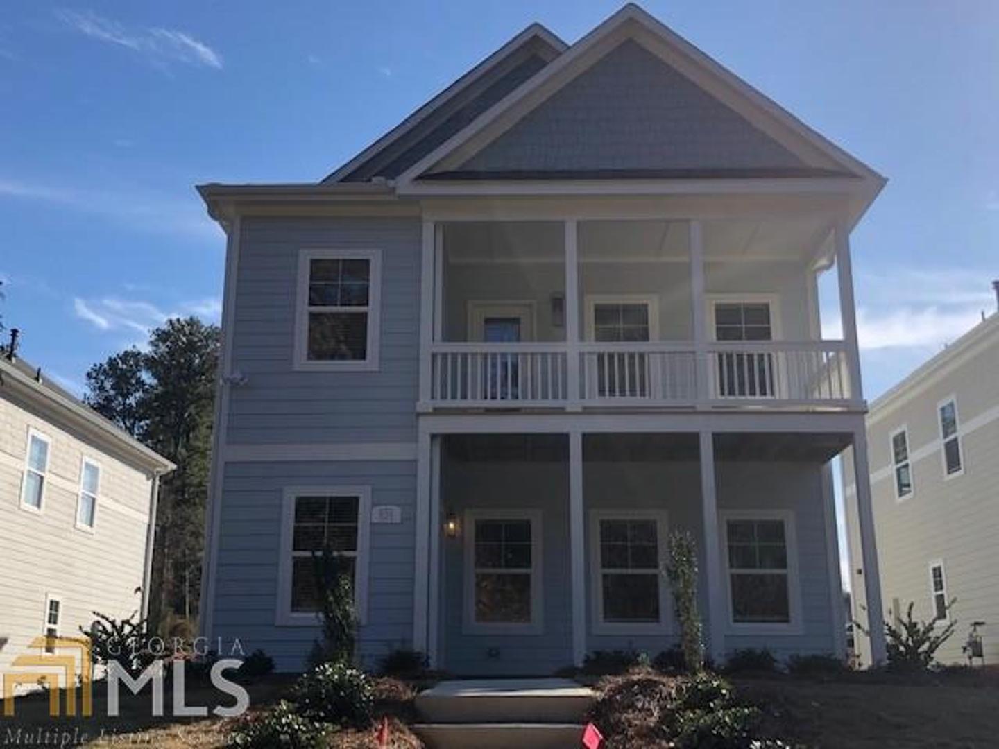 The Middleton Plan built by Heatherland Homes, open concept 3 Bed 2.5 bath plus loft area with double front porches. Gourmet kitchen with custom island, granite countertops and 5" hardwoods on the main. Huge front yard on private wooded lot. Enjoy care-free living in this Coastal Chic community with easy access to I-75 and Cobb Parkway, just minutes to Marietta Square and SunTrust Park. Top Marietta City Schools. Landscape maintenance included in HOA fee. Ready Now. * File photos *