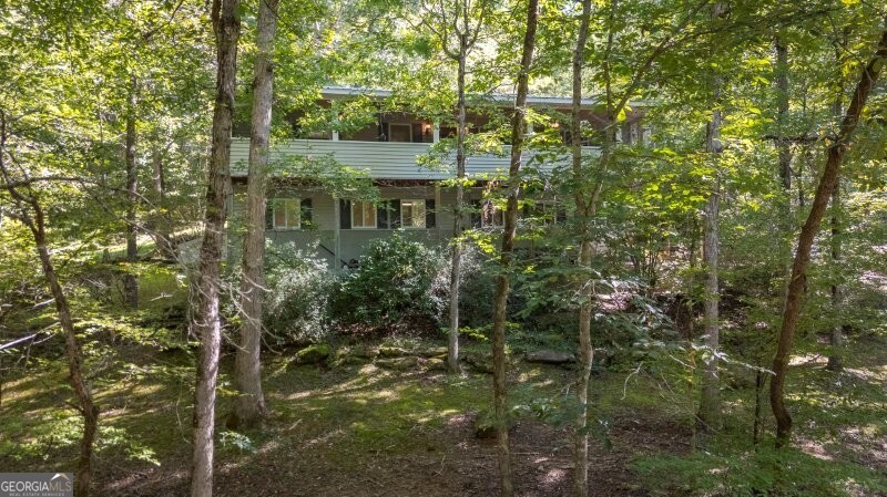 What a rare gem! Imagine 4 wooded and private acres, 750ft frontage on the Tesnatee River. Sit out on your front screened porch (its runs the whole width of the house) and listen to the water moving as well as the quiet. Property's invites you in with 2 homes, main home offers 2 oversized bedrooms each with a bath, family room and the gathering area for all families- the eat in kitchen with breakfast bar and double ovens. Full basement with additional family room, bedroom and bath. Has both interior and exterior entry, plumbed for a kitchen so could be a guest/teen or in law suite. Walls have been waterproofed and sealed both inside and out. Water filtration system, central vacuum system, metal roof and 2 car garage with opener. 2nd home could be guest area, in law suite, a studio or office. It offers 2 bedrooms, a bath, kitchen, family room and a sun porch. If you are looking for peace and quiet, wildlife, fishing, firepit by the river and a little privacy - welcome home.