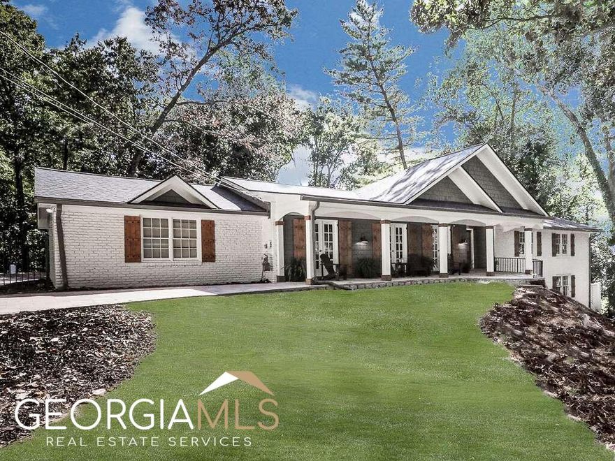 Huge Price Reduction. Now a Short Sale. No long commute needed! Don't miss this Charming Private retreat hidden away in Sandy Springs! This lovely Farm Style Ranch Home has been completely Renovated! This Home Features a Master plus 2 additional Bedrooms on the main with another Bedroom and Bath / Inlaw Suite in the parially finished basement with a private entrance. An Open Concept Floor Plan with a view to the Family Room, Living Room, Dining Room & Kitchen! Hardwood Floors are throughout the Home, Recess Lighting /All New Fixtures, Built-in Bookcases & Triple Tray Ceilings. The Kitchen features an Oversized Quartz Kitchen Island, All White Cabinetry, Custom Vent Hood, Quartz Counter-tops & Stainless Steel Appliances. All of the Bedrooms are very Spacious! All Bathrooms have Beautiful Tile Inlays, Vessel Sinks, & New Tiled Flooring. The Master Bedroom features beautiful Barn Doors w/ En Suite, Luxury Freestanding Tub, Double Vanity & Beautiful Tiled Shower. On this beautiful 1 Acre Lot you will enjoy the outdoors and your privacy with a Fully Covered Porch w/Stone Walkway, an open Ventilated Sunroom and Lovely Courtyard. Excellent Schools!!! This Home is located just Minutes from the Interstate, Chastain Park & Shopping!