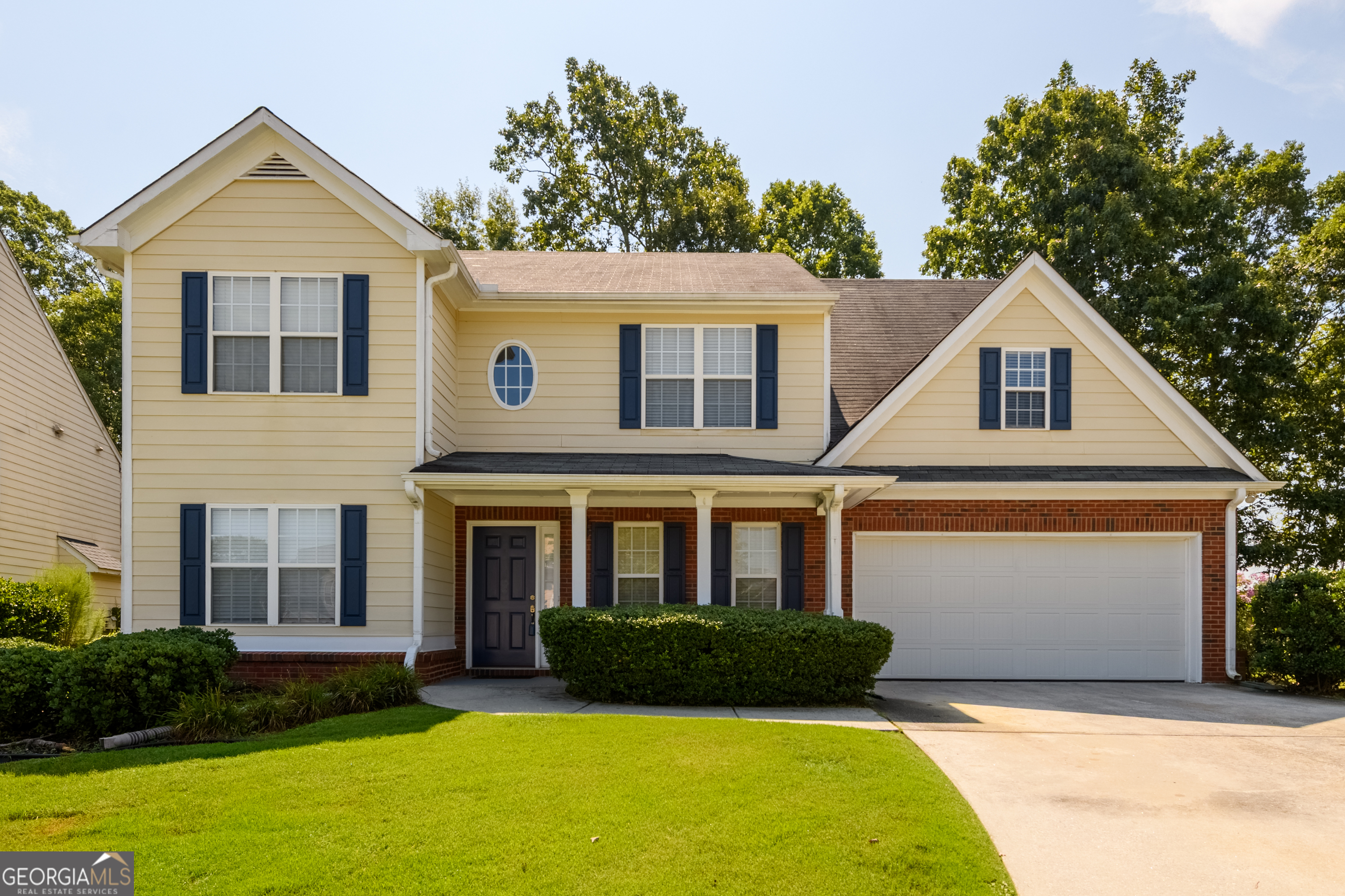 Nestled in a desirable subdivision in Gwinnett County, this stunning 4-bedroom, 2.5-bathroom partial brick and frame home is a true gem with recent updates through out this house. From the moment you step into the inviting foyer, you'll feel right at home. The thoughtfully designed floor plan includes a spacious formal living and dining areas with separate family room and an array of desirable features such as soaring 9 ft ceilings on the main floor, Cathedral Ceilings, Low Flow Plumbing Fixtures and Updated LVP flooring. New carpet in all bedrooms. The family room boasts a cozy fireplace 2 story ceiling, while the formal dining room and eat-in kitchen offer ample space for entertaining. The kitchen is a chef's delight with a breakfast bar. The expansive master suite includes a relaxing sitting area and a large walk-in closet. The luxurious ensuite bath features a marble vanity, LVP flooring a separate jetted tub, and a walk-in shower. All secondary bedrooms and bonus living spaces are thoughtfully placed within the home for privacy and convenience. This home provides the perfect setting for private gatherings. Located in a quiet neighborhood within an excellent school district, this property offers both comfort and convenience for your family's lifestyle.