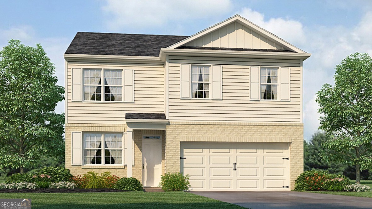 Welcome to the desirable Oakleigh Glen community in Dallas, GA that is home to 510 Oak View Lane. This Belhaven floorplan is well designed with 4 bedrooms and 2.5 bathrooms in the 1,991 square feet. From the quaint front porch, the front foyer opens directly to a flex room that can be used as an office space or dining room to gather with family and friends. As you make your way through the front hallway, you will pass a powder room directly across from the staircase. Relax and unwind in the large, open concept great room. The great room flows easily into the beautiful kitchen that boasts granite countertops, stainless-steel appliances and finely crafted white cabinets. Up the stairs you'll run directly into the laundry room. To the right is the spacious primary suite bedroom. Homeowners can enjoy the luxury bathroom with dual vanity and a large walk-in closet. 3 additional bedrooms and a dual vanity bathroom make up the rest of the second floor. Reach out to us at Oakleigh Glen today to get your tour of 510 Oak View Lane!