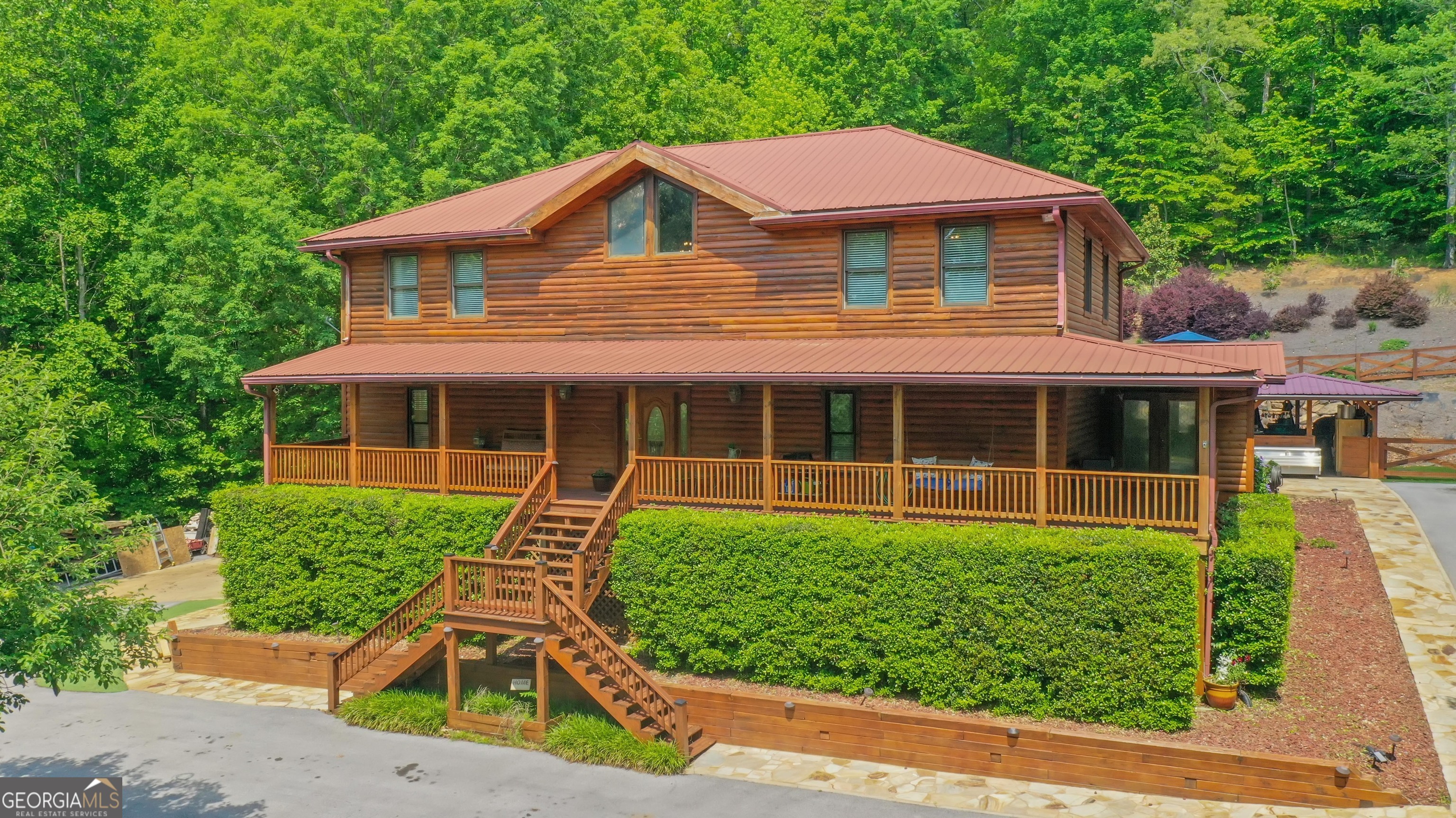 A mix of Rustic charm with modern features includes a backyard oasis for entertaining and the advantage of 6+ acres to create your very own micro-farm. This includes the adjacent lot and the private road. There is a separate water meter installed for the adjacent lot if you want to build a barn with a separate water meter or add another home for a family compound.