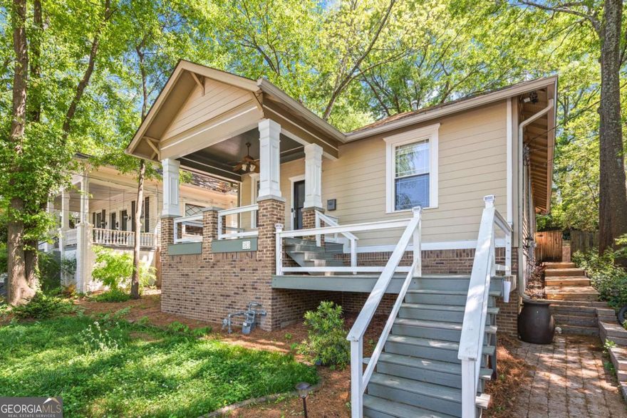 Beautifully updated bungalow tucked away in a quiet tree-covered Midtown neighborhood, close to all the hot spots in Atlanta! This home offers a large, open-concept living area as well as a double-sized owner's bedroom with oversized owner's bathroom and walk-in closet. The second bedroom is large with a nice closet, and has access to the bathroom in the main living area. Once inside, the home is all one level with walk-in shower.    The quiet, fenced backyard with pizza oven and fire pit cannot be beat! Great for entertaining! This gorgeous home is just a half a mile walk to all the hot spots: Piedmont Park, Ponce City Market, and the Fox Theatre.     The walk-out basement is huge, with multiple rooms for storage. You can consider finishing the basement as a workshop or even as an income-generating ADU/Airbnb!