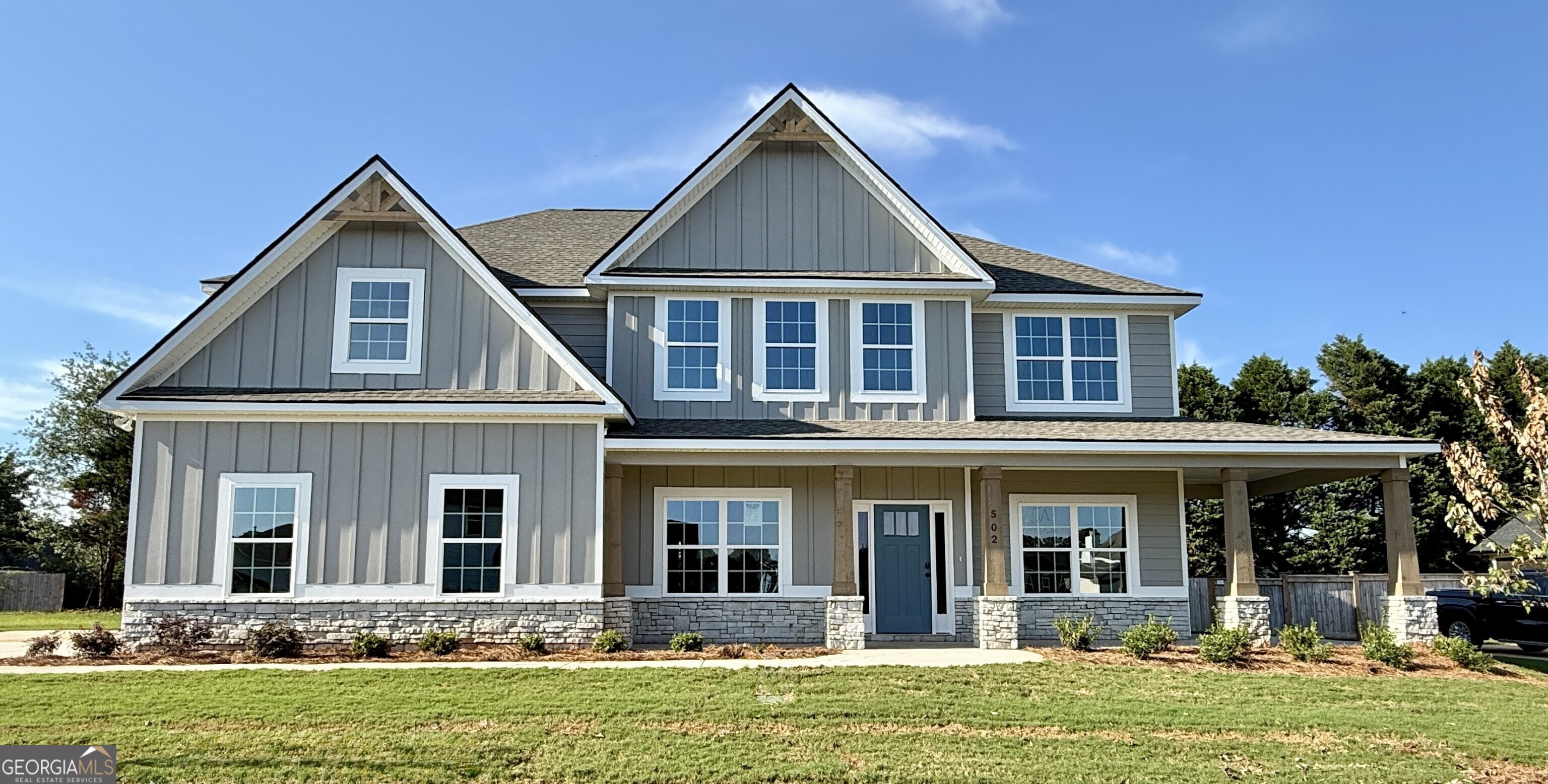 Knob Hill is a premier Hughston Homes community known for its luxury features, thoughtful design and Spacious Homesites! Welcome to our Cypress B Floorplan. A Favorite Floorplan with 3158 Sq. Ft. of Inviting Living Space. Our Exclusive Knob Hill Community is filled with Charm and Centrally located. Already Included Luxury Options such as Farmhouse Porch, Stone Wrapped Columns, Gourmet Kitchen, Elevated Vinyl Plank Flooring , Luxury Trim Package, Luxury Plumbing Package, Gameday Patio w/ Outdoor Fireplace & Side Entry Garage are sure to Impress. Elevate your lifestyle with Home Automation, Keyless Entry, Video Doorbell, Automated Front Porch Light, and more! Check out our Hottest Floorplan! Inviting Entry Foyer, Formal Dining with Tons of Trim Detail, Flex Space perfect for Office or Playroom, Large Great Room with Wood Burning Fireplace. Stunning Kitchen w/ Timeless Cabinetry, Gorgeous Quartz Countertops & Tiled Herringbone Backsplash. Our Gourmet Kitchen Package including Gas Cooktop, Stainless Vent Hood, Single Oven/Microwave Combo & Upgraded Dishwasher. Large Kitchen Island overlooking Breakfast Area & Walk-in Pantry. 5th Bedroom on Main Level perfect for Guests. Owner's Entry Boasts our Signature Drop Zone, creating an ideal Catch-all. Upstairs leads to a Huge Owner's Suite w/ Sitting Area. Owner's Bath w/ Garden Tub & Frameless Shower, Quartz Countertops & Spacious Walk-in Closet. Versatile Media Room perfect for Home Theater. Additional Bedrooms are Spacious w/ Ample Closets. Laundry Conveniently located Upstairs. Elevated Vinyl Plank Flooring throughout Main Living Areas, Upgraded Trim & Gourmet Kitchen give this home a High-End Feel. 2 Car Side Entry Garage, Gameday Patio w/ Fireplace create an Outdoor Oasis. You will not want to Miss This Opportunity!