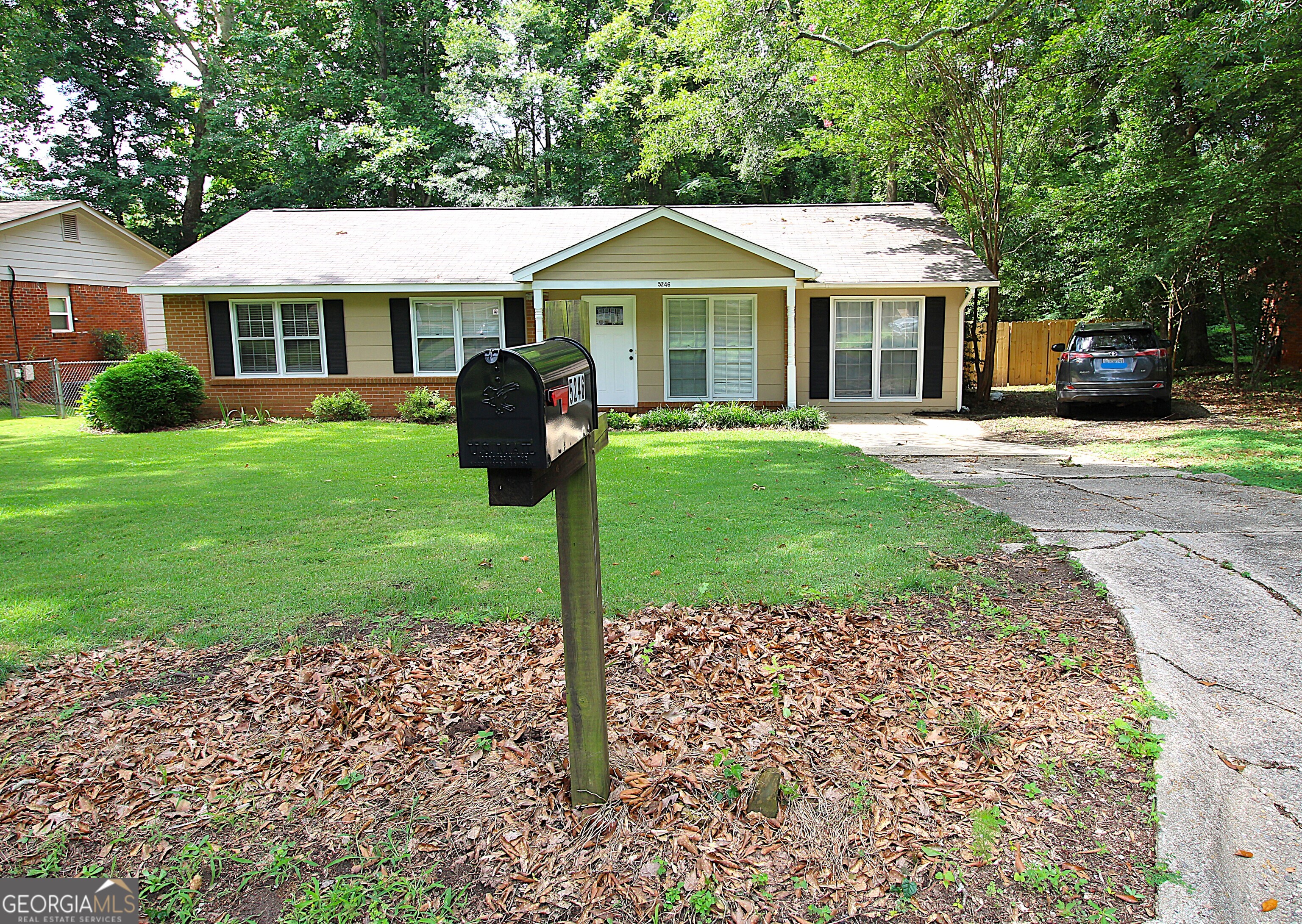 Move-in Ready! Very nice, one story, brick home in North Columbus! 3 Bedrooms and 1.5 Bathrooms. The master bedroom has an ensuite 1/2 bath. The home has a new roof, new water heater, HVAC is only 5 years old, plus a new privacy fence. Floors are LVP and carpet and the kitchen has granite look counters and beautiful custom wood backsplash. There is a bonus room adjoining the living room that can be an office, den, formal dining room, 4th bedroom or whatever your needs are. Enjoy your morning coffee and relax on your covered front porch or your back patio overlooking the large private back yard. The back yard also has landscaping and a storage shed for your tools and toys. This great home also has a covered front porch. The location is convenient to Columbus and Midland shopping and dining.