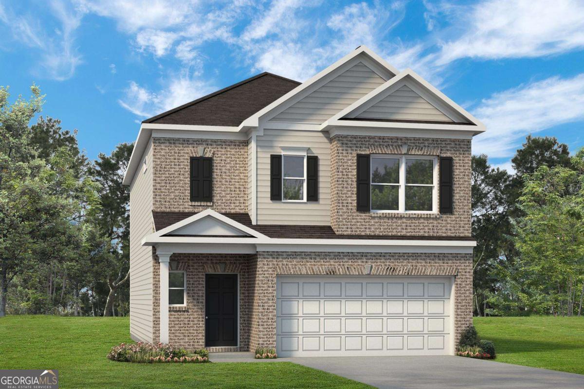 Move in Ready November 2025! The Braselton II plan by Smith Douglas Homes in the new community, Trellis Park. This home is truly a gem, featuring an upgraded loft that has been transformed into a 4th bedroom, making it a spacious 4-bedroom, 2.5-bathroom home. The kitchen is the true highlight, with a stunning kitchen island complemented by a pendant light, 42" cabinets, and elegant granite countertops. To enhance the living experience, additional windows have been added to the breakfast area and family room, filling these spaces with natural light. The Owner's Suite is equally impressive, boasting a large shower in the bathroom and a generous walk-in closet. This home blends style and functionality for a truly exceptional living experience. Photos representative of plan not of actual home. Our decorated Model Home and Sales Center are open daily. Mon, Tues, Thurs, Fri, Sat (10am-6pm); Wednesday (1pm-6pm); Sunday (1pm-6pm). Come visit us today!