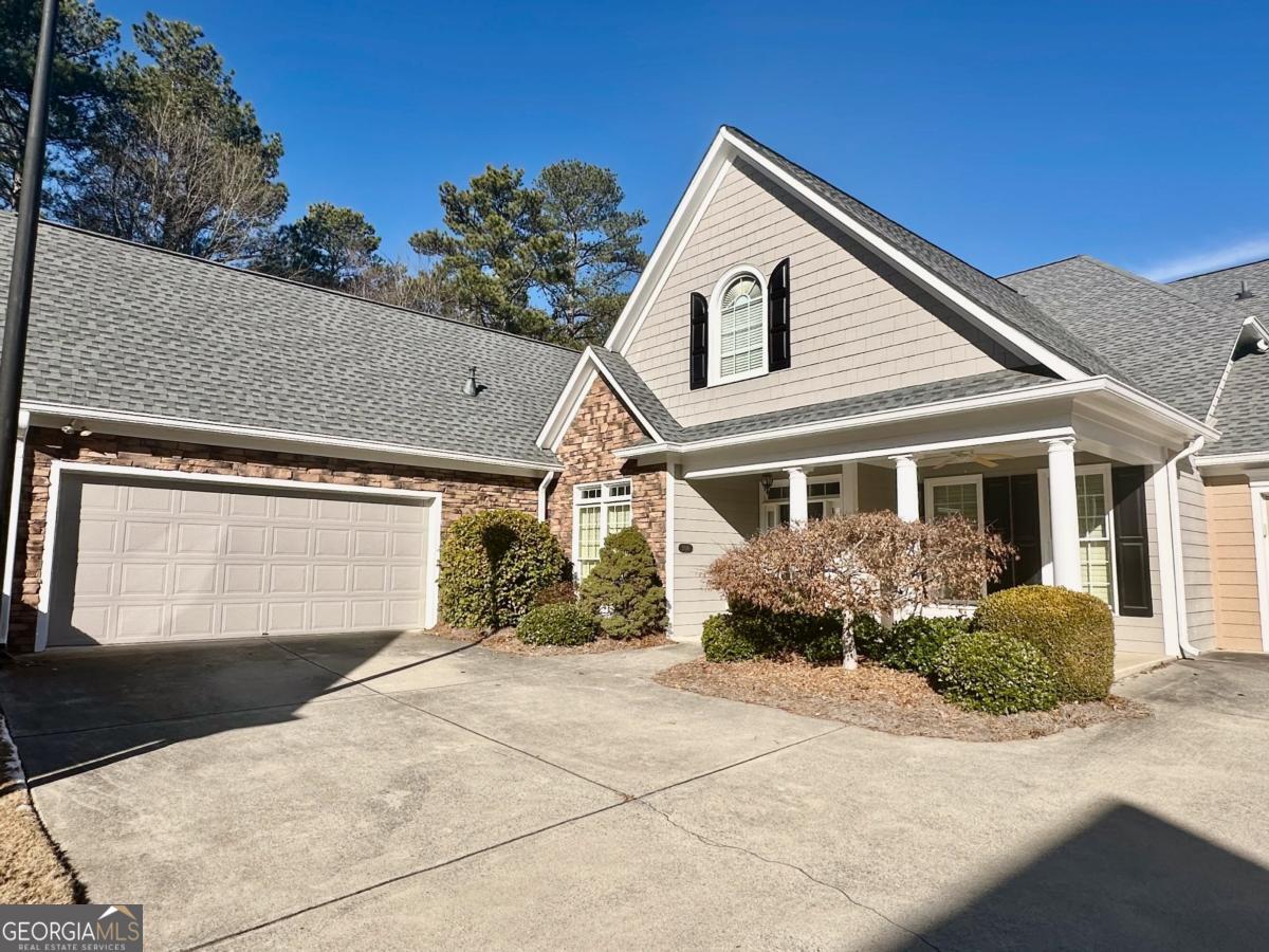 WELCOME HOME....this 55+ community in West Cobb is convenient to the East/West connector off Powder Springs and Macland Road. Just a short walk to the pool and clubhouse. It's 3 bedroom/ 2 bathroom one level makes for easy living. Great room with fireplace and built-in bookcases. Open floor plan with spacious eat in kitchen and sunroom for additional living space. Back patio is very private and perfect for sitting outside and relaxing. The Macland Square community is located by Publix and shopping so close you can even walk on the designated sidewalk for this neighborhood. All landscaping, outside maintenance and garbage pick-up included in your monthly fee for easy carefree living. Permanent stairs to the attic for great extra storage! This home is move inroads and a must see!