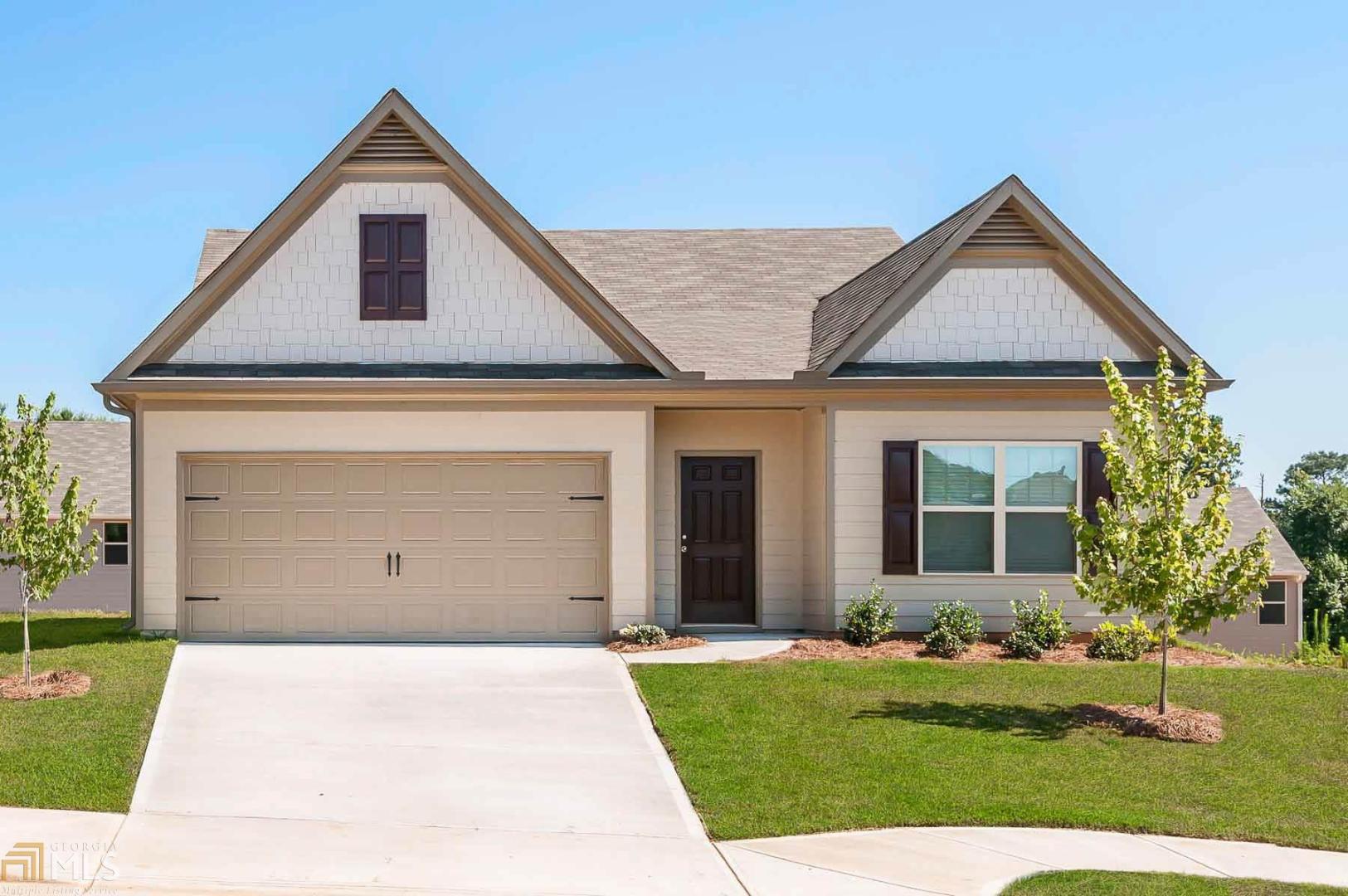 The Allatoona Floor Plan at The Seasons at Pendergrass offers charming exterior features and a functional layout suitable for every lifestyle. This 3 bedroom, 2 bath home offers an open concept design with a large living and dining area, perfect for entertaining. The private owner’s suite provides a retreat for relaxation complete with a beautiful bathroom, large garden tub and walk-in closet. The Allatoona’s interior is further enhanced with $10,000 worth of upgrades including stainless steel kitchen appliances, granite countertops, custom cabinetry and more