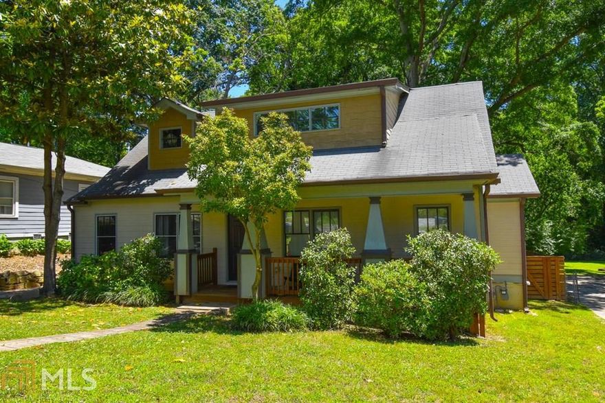 Fantastic Bungalow minutes from East Atlanta Village! Walking distance to shopping, dining, I-20 access and Burgess-Peterson Elementary school. This home offers 3 bedrooms, 2 bathrooms plus a designated office space. 2-story foyer creates a grand entrance to the main level. Top floor holds huge master suite; current owners converted dormer to extend closet. Other great features: open floor plan, hardwood floors, granite counters, stainless steel appliances, 3 outdoor entertainment spaces and large fenced-in yard with fire pit.
