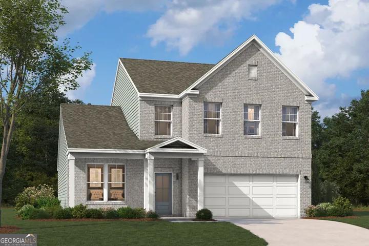 Welcome to the Hollins floorplan by Stanley Martin, you can mix and mingle with friends and family in your open-concept first floor, which includes a kitchen overlooking the family room and dining area. A bedroom at the front of the home can be used for guests to have their own private space. The covered front porch or rear patio provide the perfect spot to relax and enjoy your new home. Upstairs, the Primary suite boasts ample space, including a large walk-in closet off the on-suite bathroom with double vanities, walk-in shower and separate soaking tub. Additional bedrooms provide the perfect place for family or friends to rest their heads at night. Plus, take the chore out of doing the laundry with a conveniently located laundry room on the upper level! Some of the SMart Selected design options in this home include a gourmet kitchen & center island, large owner's suite with walk-in closet and on-suite bath, patio, main level bedroom and full bath. River Oaks is perfectly positioned to offer the best of Locust Grove living. With easy access to I-75, you will be minutes from: Tanger Outlets, Historic Downtown Locust Grove, Shopping and dining destinations. The area is also surrounded by popular attractions, including Noah's Ark Animal Sanctuary, High Falls State Park, and the Atlanta Motor Speedway. Photos shown are of a similar home.