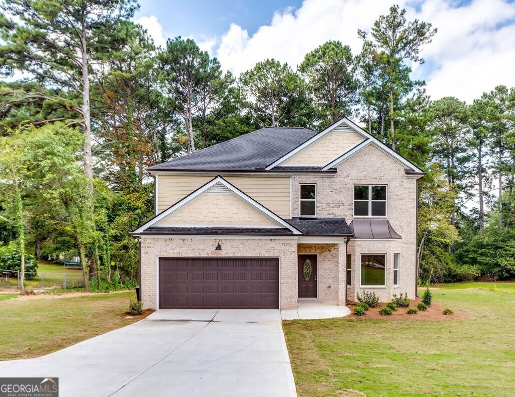 Welcome Home to this stunning new construction home offering the perfect blend of comfort and style. Featuring 3 spacious bedrooms with a versatile bonus room that can easily serve as a 4th bedroom, this residence boasts 2.5 bathrooms and a thoughtfully designed floorplan for modern living. The open family room flows into the gourmet kitchen with granite countertops, stainless steel appliances, and 42" cabinets, while the formal living and dining rooms add the perfect touch of elegance. Upstairs, you'll find generously sized bedrooms, a luxurious owner's suite with walk-in closet and spa-like bath, plus a convenient laundry room. Enjoy the outdoors with a spacious backyard and a long driveway offering ample parking. This home combines modern finishes with practical spaces, making it the ideal place to call home. Enjoy the community lake for serenity. Nearby shopping and restaurants and easy access to I-20.