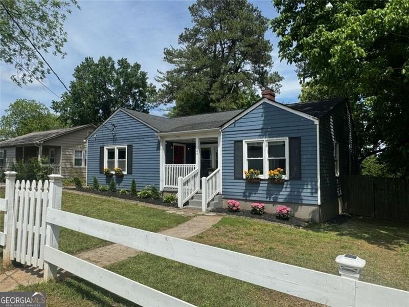 Welcome to this delightful craftsman cottage, ideally situated near Marietta Square. This renovated 3-bedroom, 2-bathroom home boasts hardwood floors, an open-concept living area, covered front porch and a private fenced corner lot complete with a powered she/he shed and gazebo. Inside, you'll find an updated kitchen and bathrooms, along with generously sized bedrooms. The home also features a newer roof and double-pane windows. Located just a few blocks from Marietta Square, you'll have easy access to fantastic restaurants, breweries, wine bars, parks, festivals, and historic sites. Plus, it's a short drive to the interstate, providing convenient access to all that Metro Atlanta has to offer. This move-in-ready home is perfect for first-time homebuyers or investors seeking an ideal rental property.