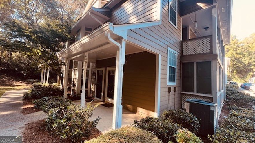 This condo is price to sell it features NO STAIRS! Highlights include a water heater 2021 and a state-of-the-art HVAC system replaced in 2023, The gourmet kitchen includes all appliances, newly replaced dishwasher 2023 complemented by hardwood floor in dinning room, living room, and hallway.Eat-in kitchen area with large bay windows, ideal for morning coffee or unwinding after a long day. The layout is open and designed to make this home is very accessible the property in the process of being cleaned out before closing. HOA covering exterior upkeep, water, trash, and access to community amenities such as a swimming pool, tennis courts, two gazebos, and beautifully maintained grounds. Very close to shopping, Interstate 75, Minutes away from Hartfield Jackson and Downtown Atlanta