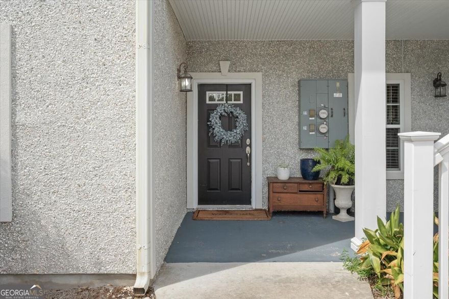 Experience effortless coastal living in this beautifully maintained ground-floor home located in the heart of Shellman Bluff. Set within a gated, golf cart-friendly community, this low-maintenance property offers the perfect blend of comfort, convenience, and relaxed coastal charm. With a new HVAC system and water heater, it's ideal for those seeking the ease of single-level living in a peaceful, well-kept neighborhood. Inside, you'll find a fully equipped kitchen featuring granite countertops, a pantry, and a new stainless steel stove-designed for both everyday living and entertaining. The spacious living area showcases new luxury vinyl plank flooring and opens to an oversized screened-in porch with views of the Sapelo Hammock Golf Course, creating a perfect setting to unwind and take in the coastal breeze. This thoughtfully laid-out home includes two generously sized bedrooms, along with a third flexible space ideal for a home office, guest room, or den. The primary suite offers a private retreat, complete with double vanities, a soaking tub, and a walk-in shower for ultimate comfort. You'll love being able to walk or ride your golf cart to nearly everything Shellman Bluff has to offer-local marinas, restaurants, and scenic waterfront spots are just minutes away. The community also welcomes both primary residents and short- or long-term rentals, offering great flexibility for homeowners and investors alike. Association dues cover exterior and grounds maintenance, water usage, trash pickup, and a termite bond, giving you peace of mind and more time to enjoy life by the coast. Property is currently tenant occupied with a great long-term tenant who would like to stay, but is willing to move if needed making this an excellent investment property opportunity or primary or secondary residence for a buyer.