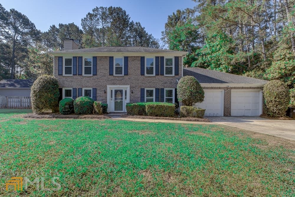 Live in the heart of Peachtree City! Brick home on cul-de-sac in an established neighborhood near the Fred Ampitheater and Lake Peachtree. New windows and HVAC! Large, leveled lot with long driveway offers a great amount of outdoor space to meet your needs. Inside you are welcomed by a two-story foyer and open layout. Fresh neutral paint throughout! Spacious living room features a large fireplace and opens up to the bright sunroom. Eat-in-Kitchen opens up to living room. Kitchen has granite counters and a big pantry. Separate dining room is accessible from kitchen or foyer. Bonus room off of the kitchen is big enough for an office, gym or playroom. Laundry/mud room combination by the garage. The master ensuite is upstairs along with two additional bedrooms and a full bathroom. No carpet in the home! Yard is fenced, leveled and spacious and includes a deck and shed.