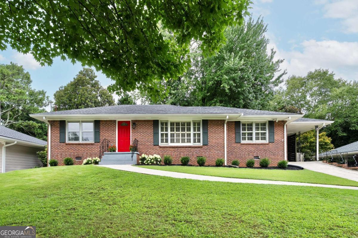 Charming all brick Sagamore ranch perfectly situated on a private, dead end, street (no cut through traffic). Beautifully maintained with bright cheerful rooms, original hardwood flooring throughout, open & updated kitchen, updated primary bath, fully fenced level backyard, plus a huge bonus workshop/storage building w/ electricity. Many mechanical and functional updates have been done so this home is ready for its new owner. Surrounded by million dollar houses and extremely convenient to Emory, CHOA, & CDC.
