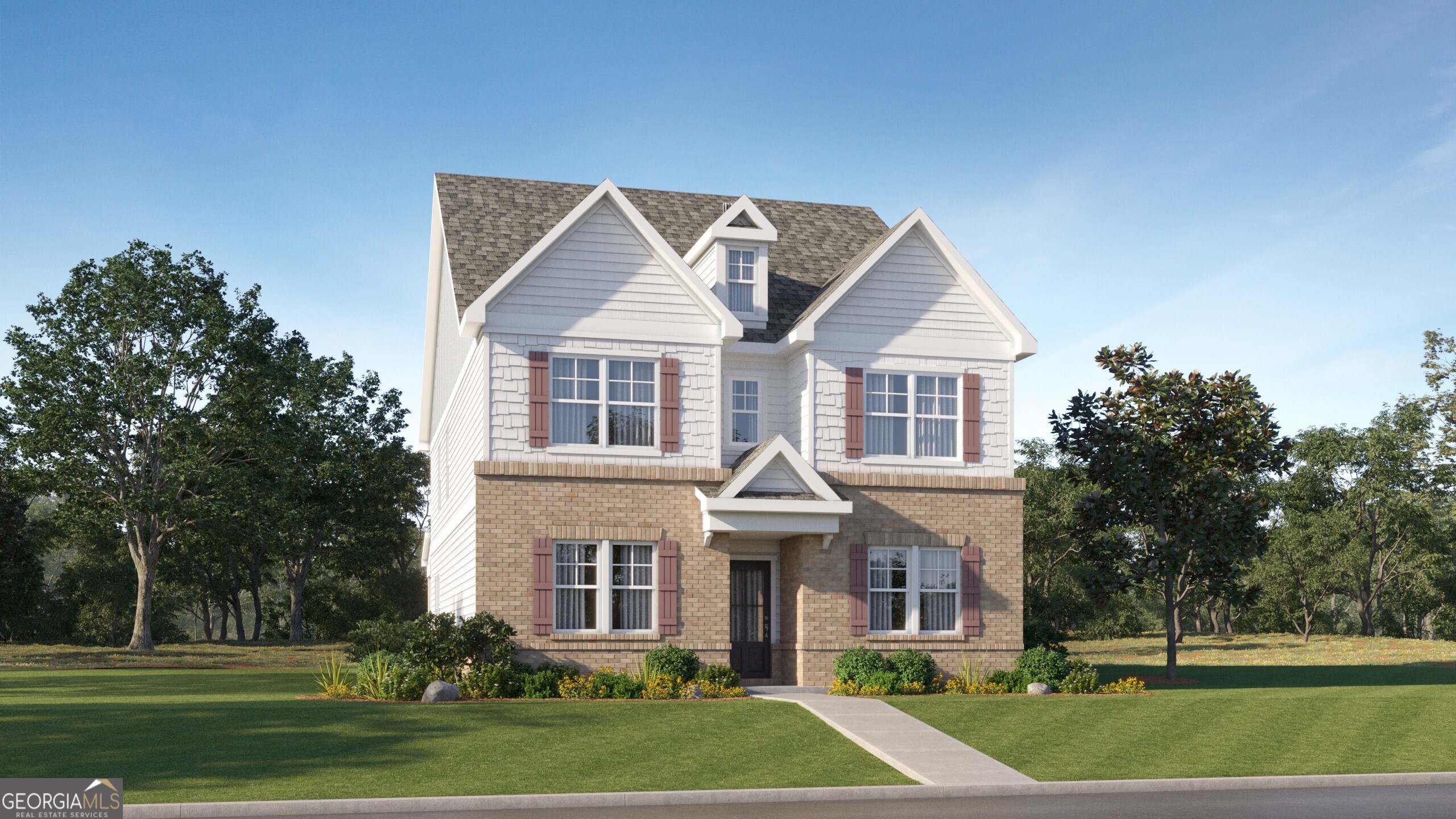 Welcome to Forrest Crossing!A sophisticated take on a classic design, this new home presents two levels of gracious living and entertainment space. At the heart of the first floor is a charming family room with a center fireplace, seamlessly connected to a chef-ready kitchen, dining area and rear porch. On the same level is a convenient study and a versatile bedroom suite. Upstairs are two secondary bedrooms, a loft for shared enjoyment and the lavish owner's suite with a spa-style bathroom and two walk-in closets. Prices, dimensions and features may vary and are subject to change. Photos are for illustrative purposes only.