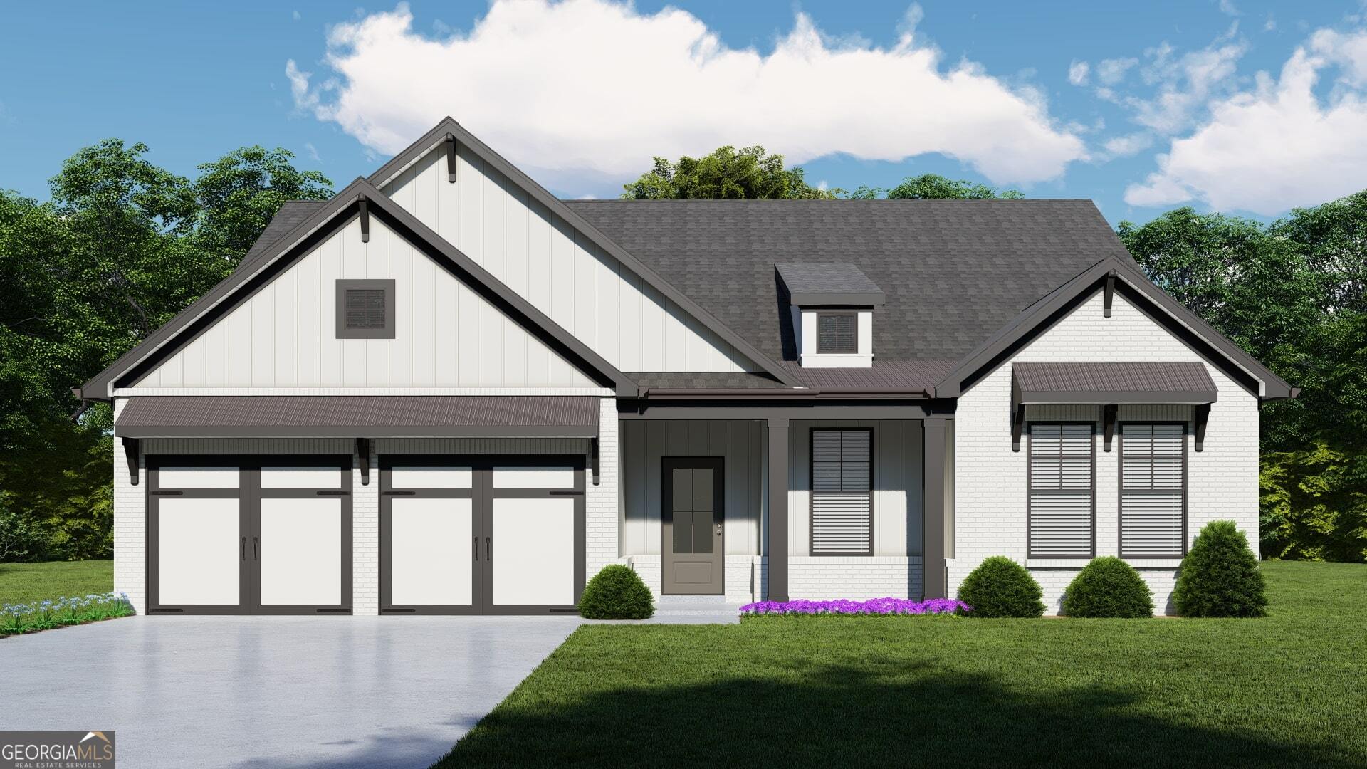 Kingston This home is a Ranch Floor Plan with about 2304 square feet. The Owner's Suite is on the main level off the great room. The owner's bathroom has a double vanity, a large enclosed shower & huge walk-in closet. There are 4 Bedrooms and 3.5 Baths with single-level living with split bedroom plan. The split bedroom plan is separate with a bonus room/game room. Separate breakfast/dining room off the kitchen. One-story entry foyer and gallery upon entering the home. The gallery opens to the kitchen and great room that is adorned with windows and an abundance of natural lighting. The kitchen has a center island with bar stool seating. The kitchen has a large walk-in pantry. There is a drop zone and a 1/2 bath off the garage. The laundry room is off the kitchen and has access to the primary walk-in closet and the primary bathroom. Sample Images. This home is currently under Construction